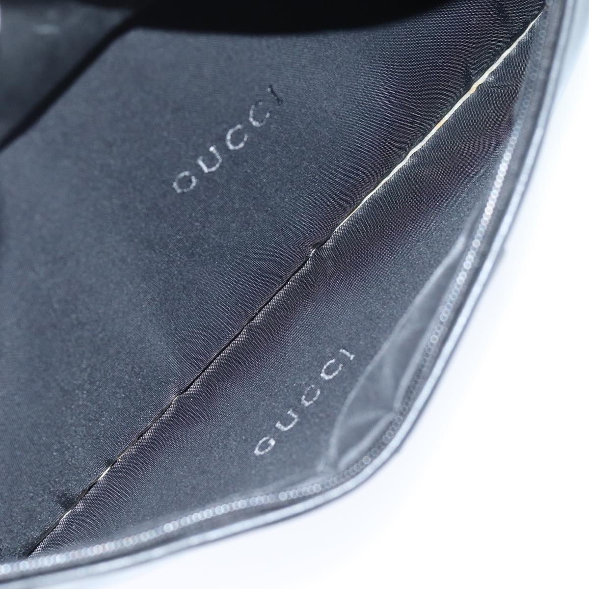 GUCCI Bamboo Shoulder Bag Leather Black 001 3865 am6186