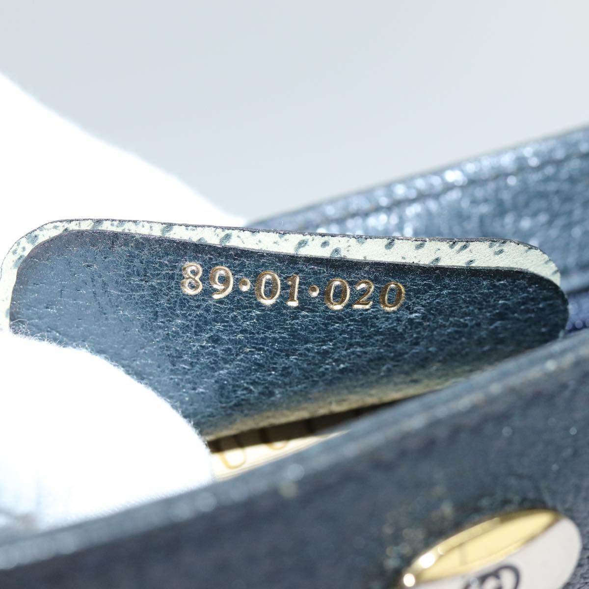 GUCCI GG Supreme Pouch PVC Leather Navy 89 01 020 am6188