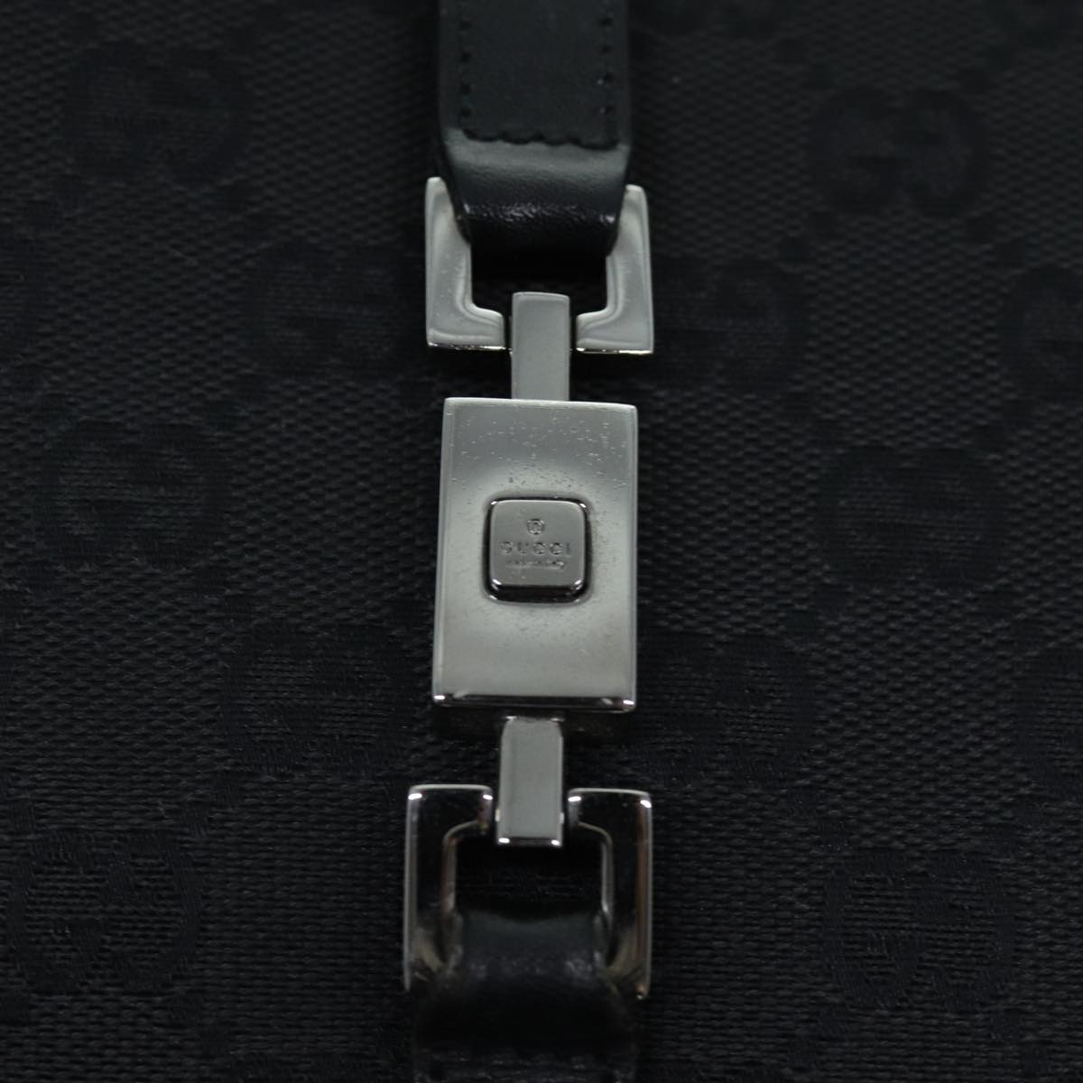 GUCCI Jackie GG Canvas Hand Bag Black 01715 3444 am6221