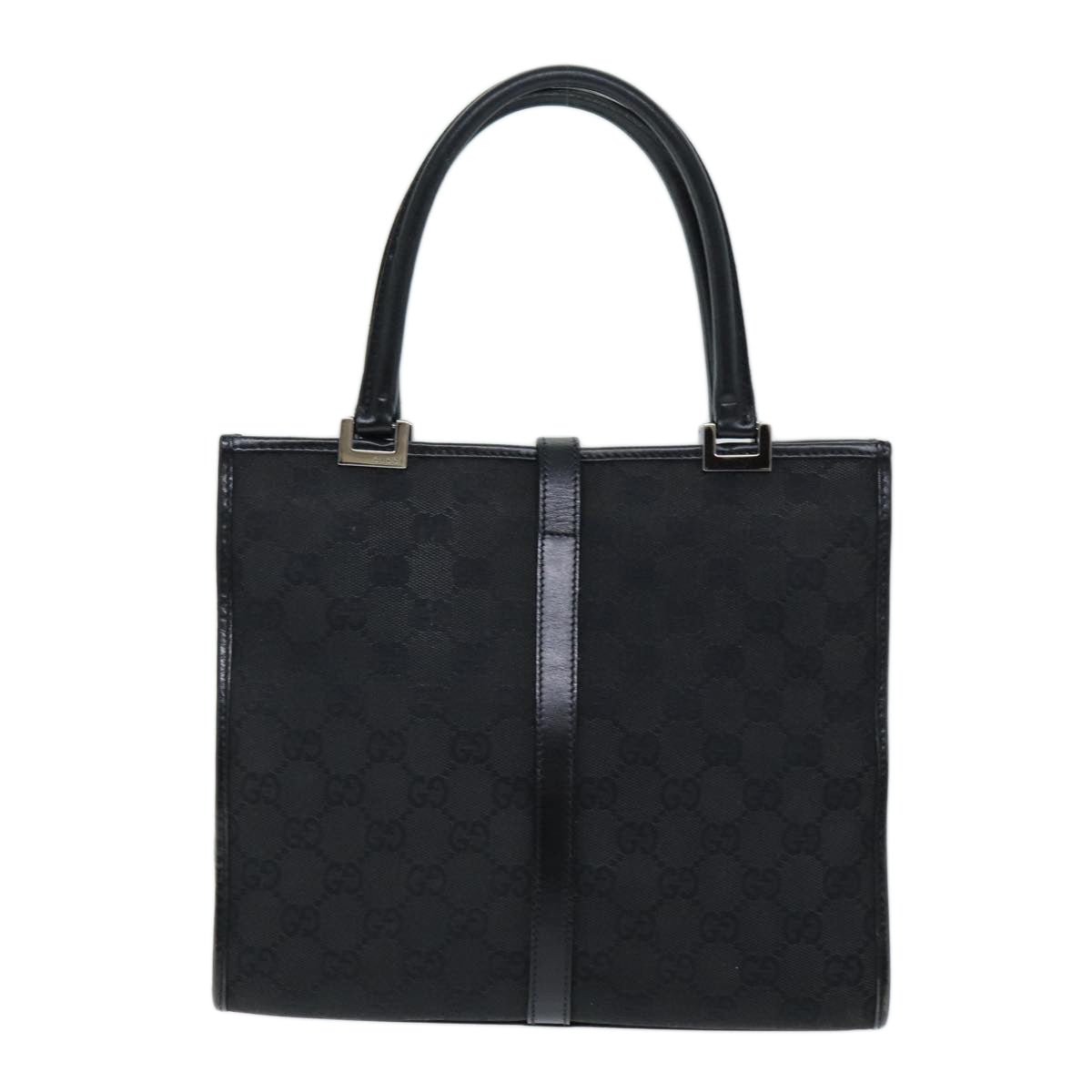 GUCCI Jackie GG Canvas Hand Bag Black 01715 3444 am6221