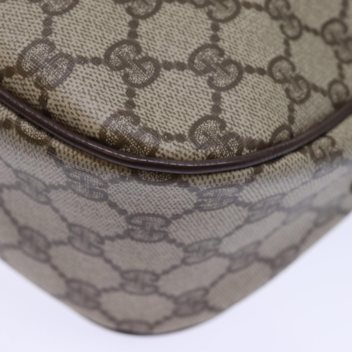 GUCCI GG Supreme Web Sherry Line Shoulder Bag Beige Red 89 02 032 am6223