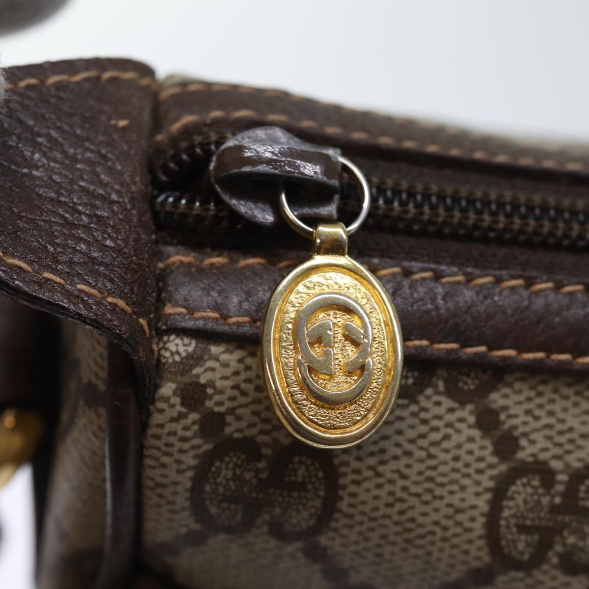 GUCCI GG Supreme Web Sherry Line Shoulder Bag Beige Red 89 02 032 am6223