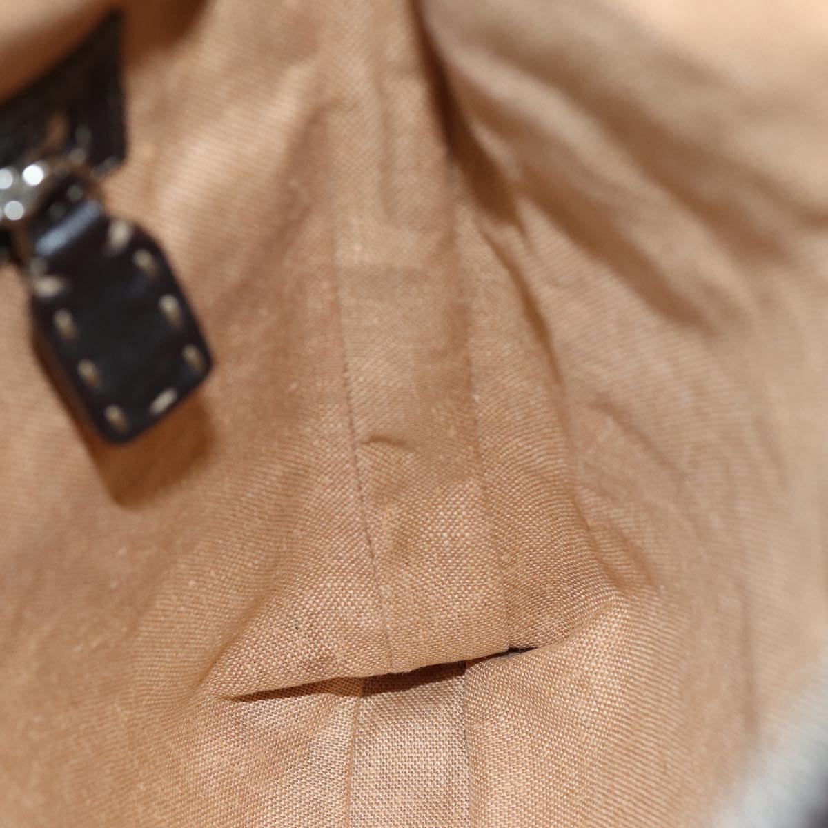 FENDI Zucca Canvas Shoulder Bag Black Brown am6285
