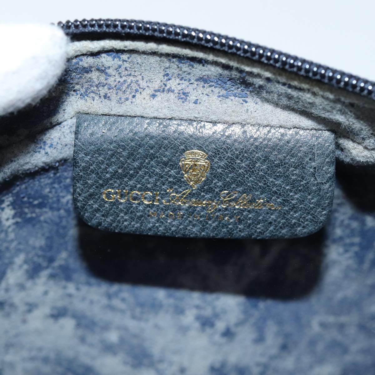 GUCCI GG Supreme Sherry Line Shoulder Bag PVC Navy Red 56 02 004 am6288
