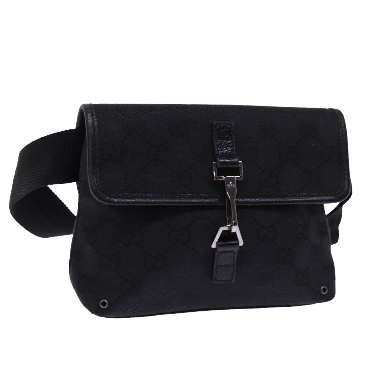 GUCCI GG Canvas Waist bag Black 92543 am6310