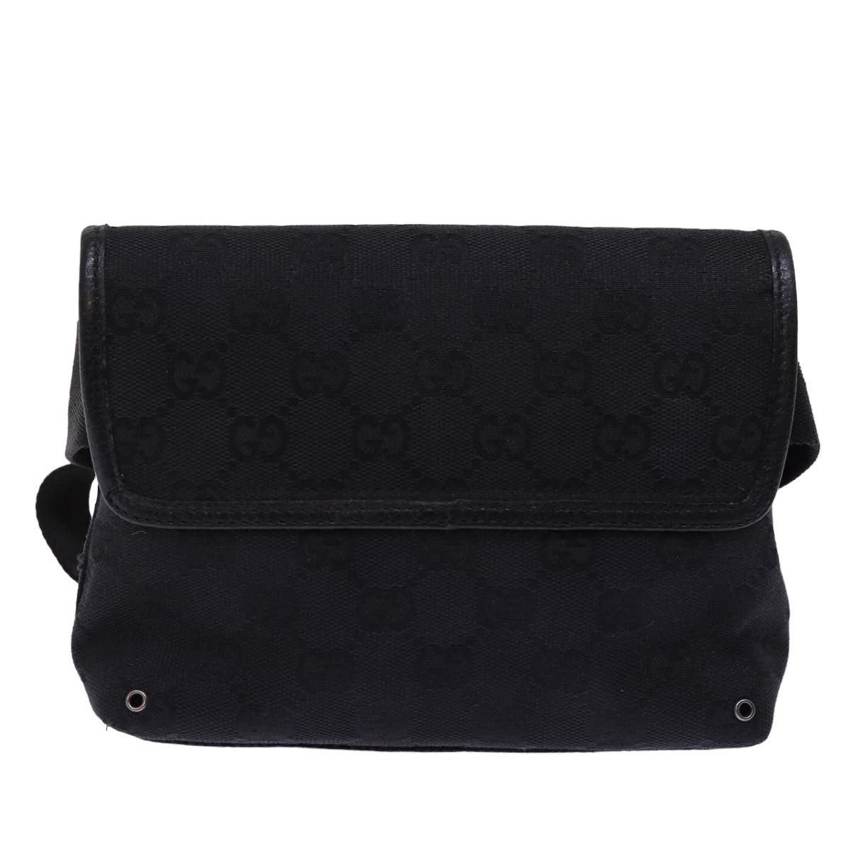 GUCCI GG Canvas Waist bag Black 92543 am6310