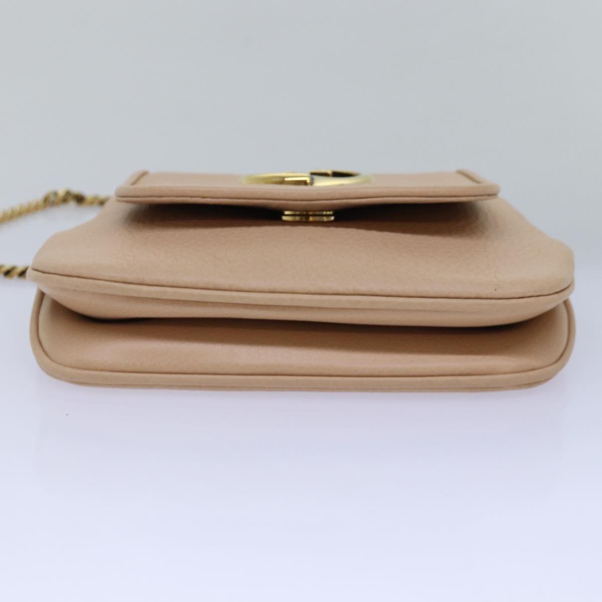 GUCCI Chain Shoulder Bag Leather Beige 251821 am6326
