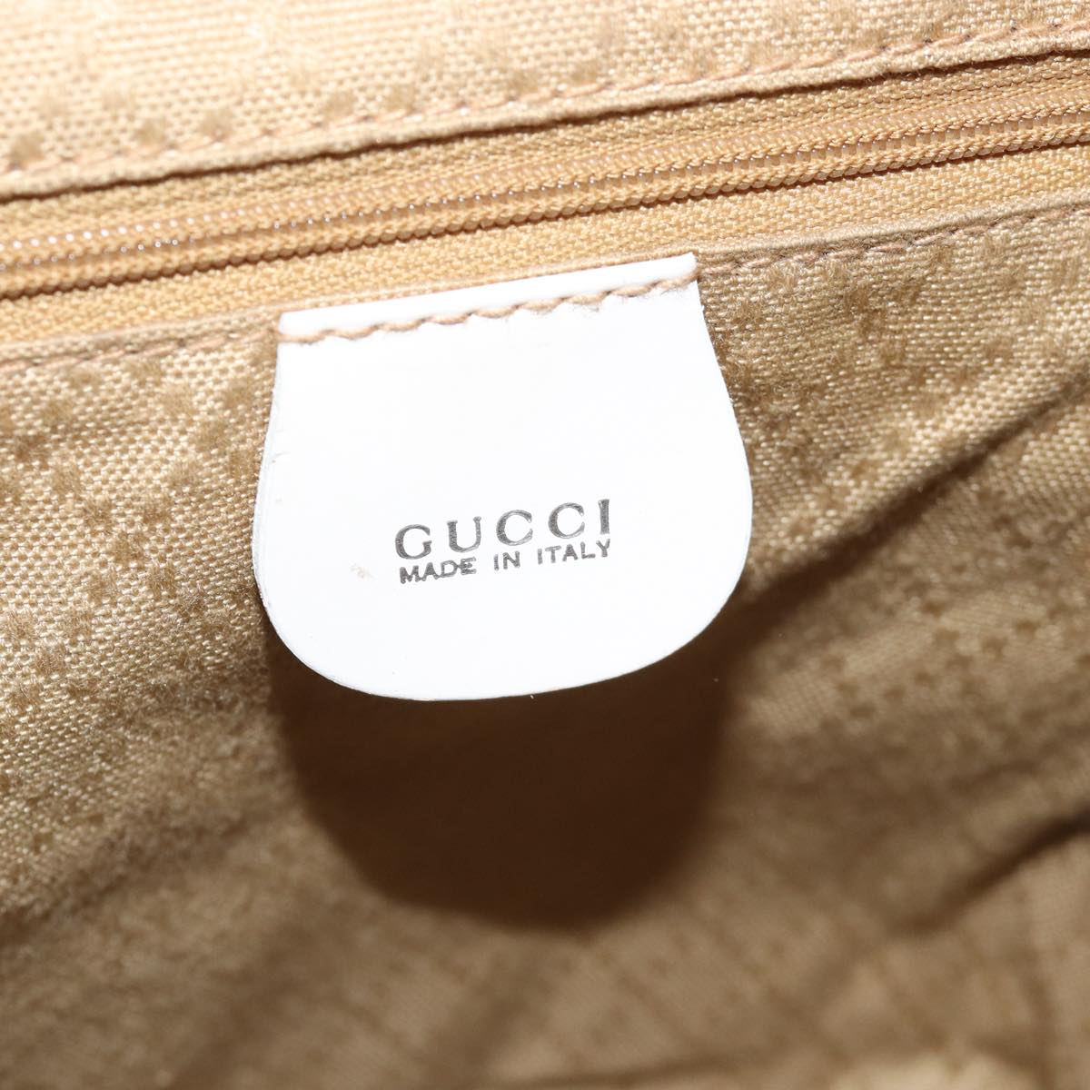 GUCCI Bamboo Hand Bag Patent leather White 003 2058 0016 5 am6347