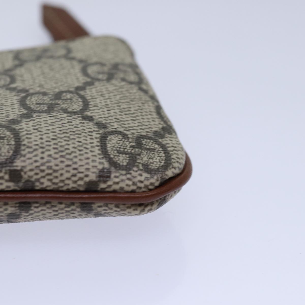GUCCI GG Supreme Coin Purse PVC Beige 447964 am6386A