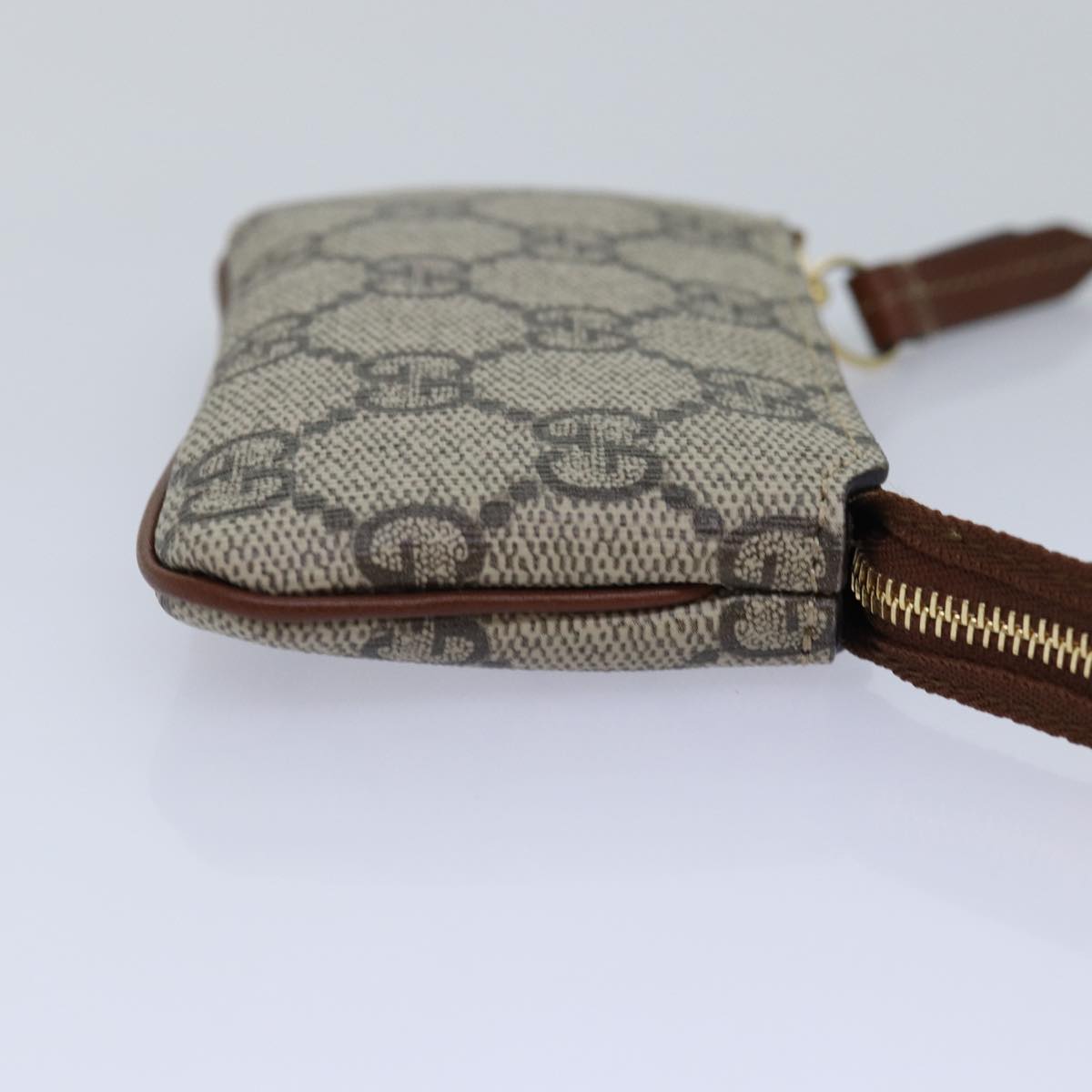 GUCCI GG Supreme Coin Purse PVC Beige 447964 am6386A
