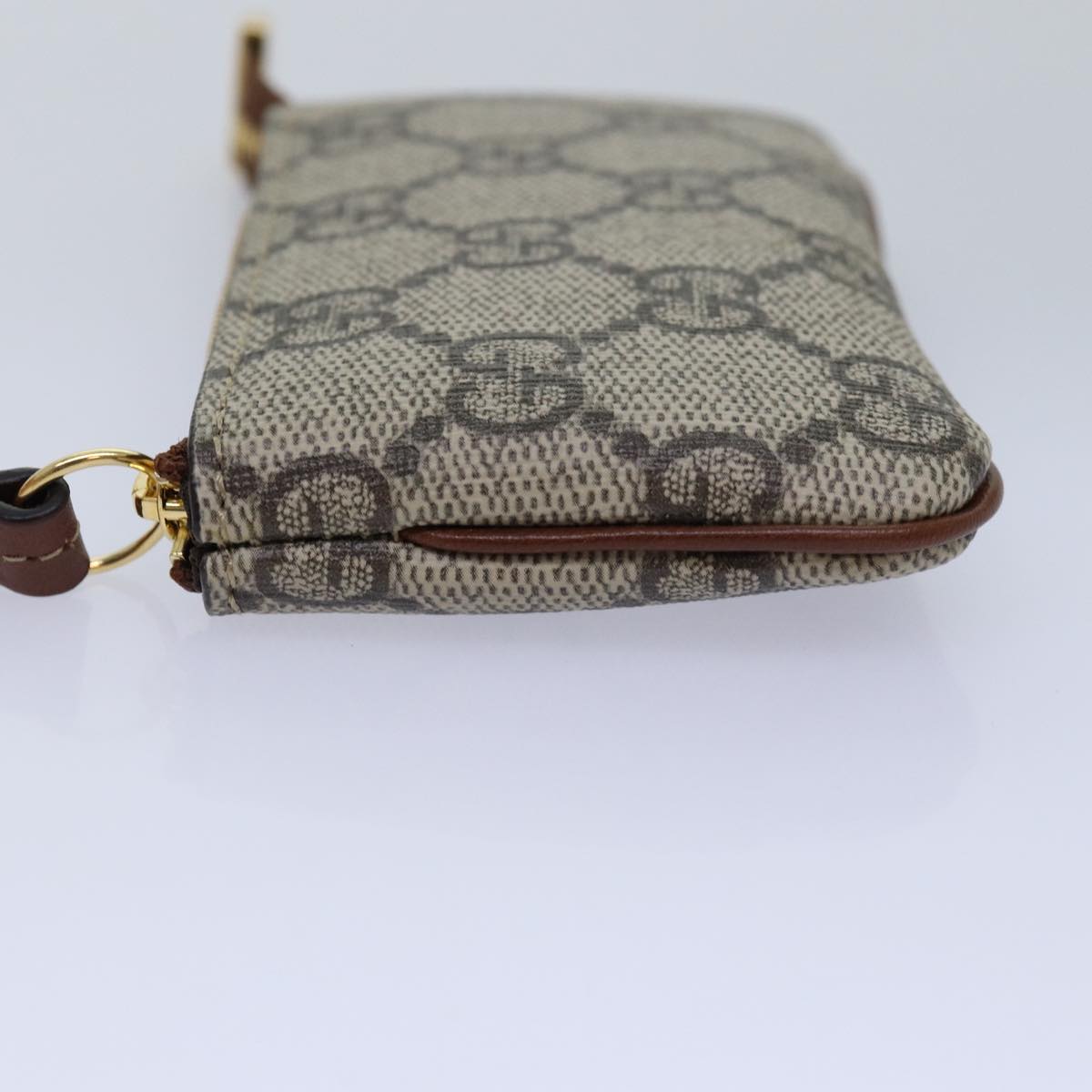 GUCCI GG Supreme Coin Purse PVC Beige 447964 am6386A