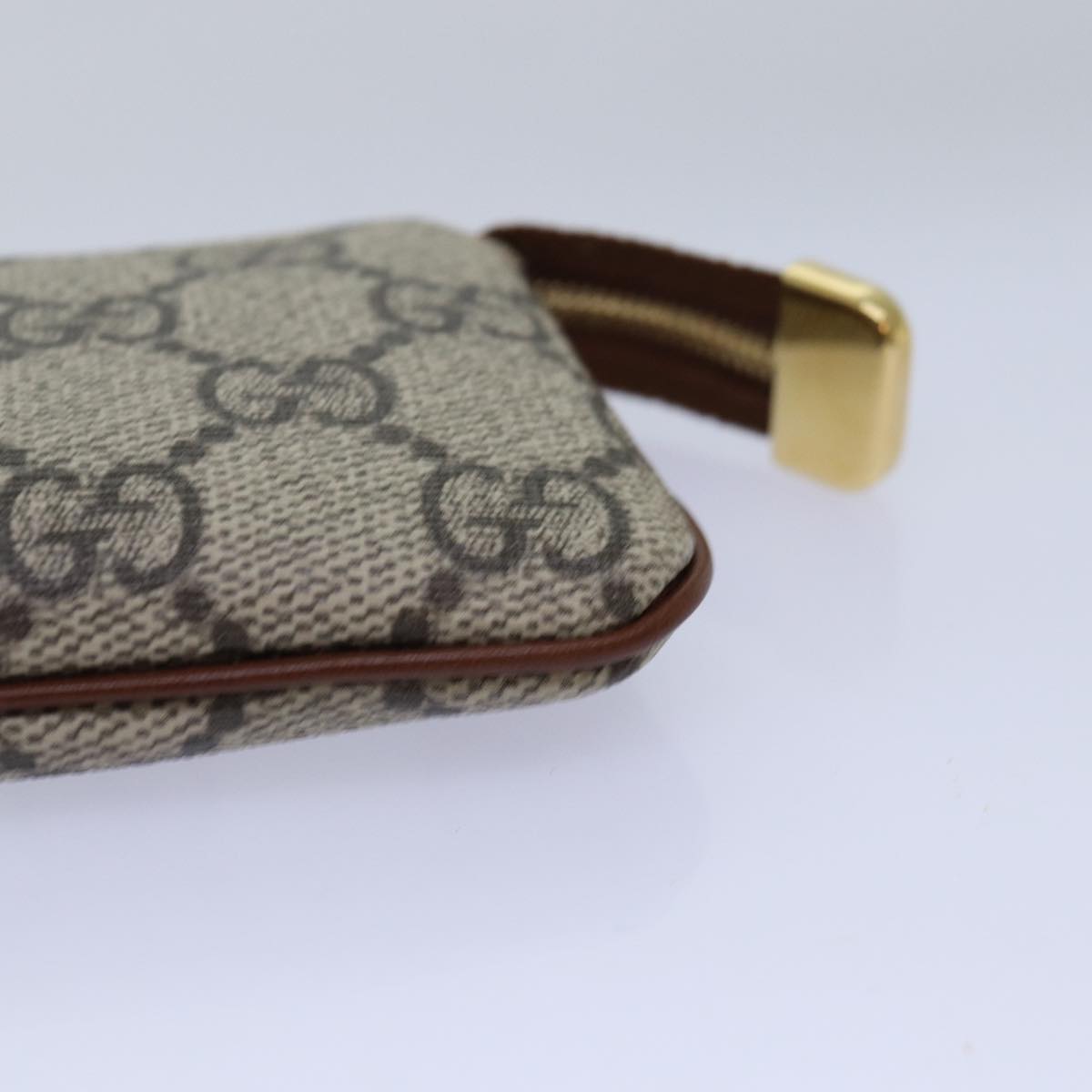 GUCCI GG Supreme Coin Purse PVC Beige 447964 am6386A