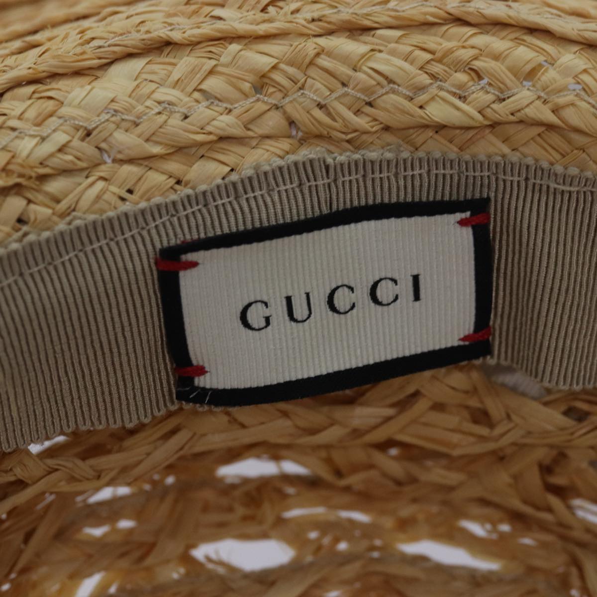 GUCCI Hat straw L size Beige am6467