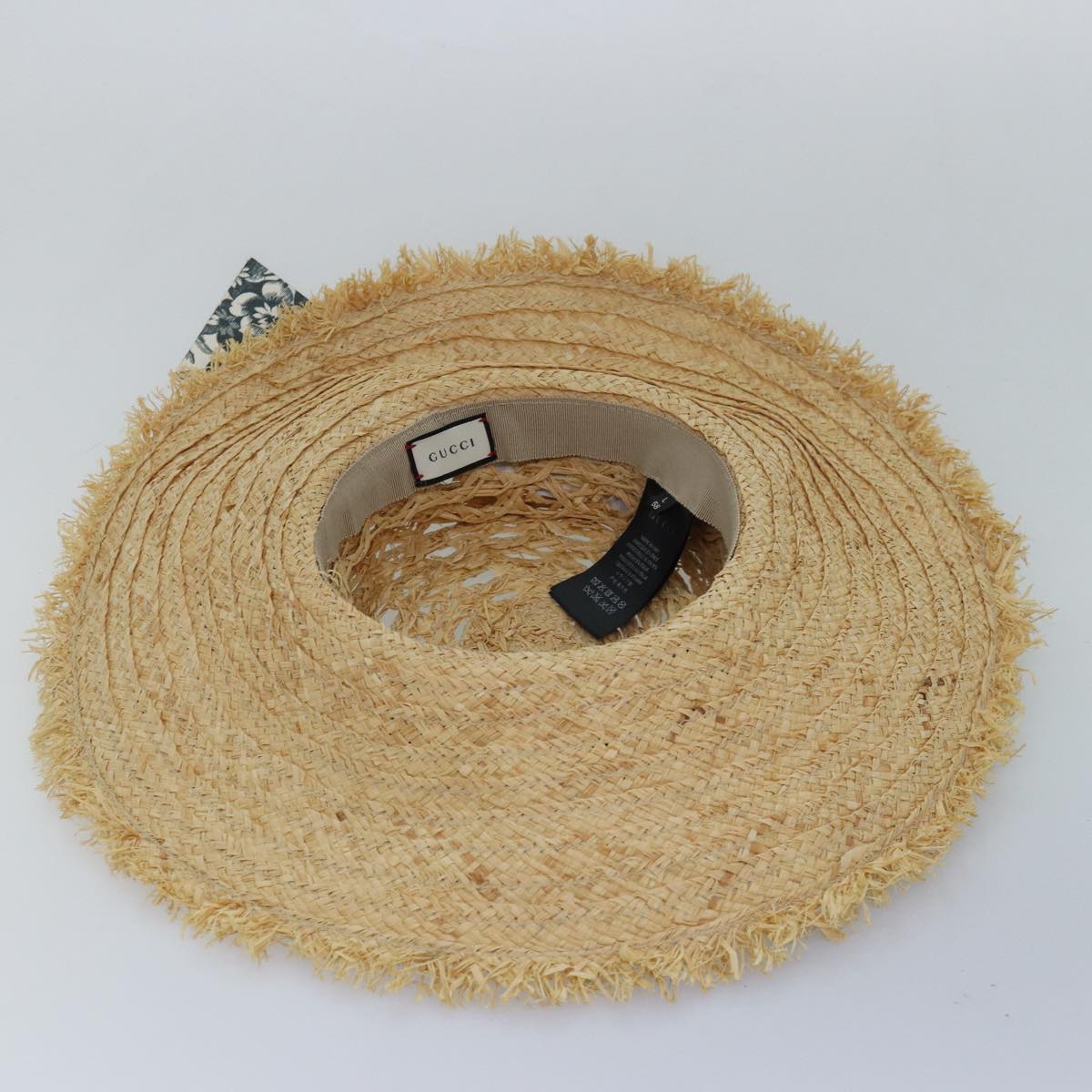 GUCCI Hat straw L size Beige am6467
