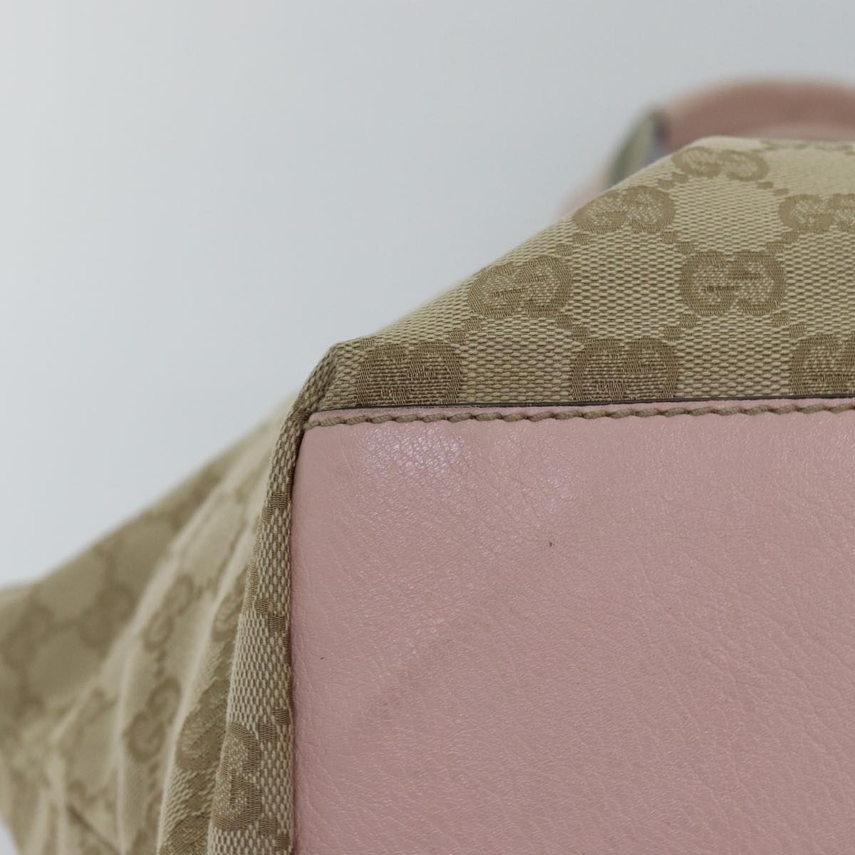 GUCCI GG Canvas Tote Bag Beige Pink Light blue 131230 am6472