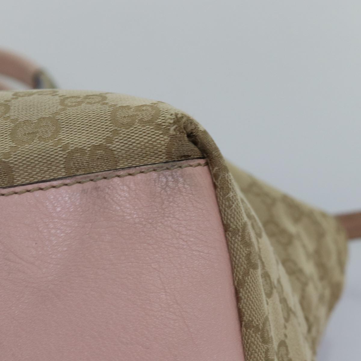 GUCCI GG Canvas Tote Bag Beige Pink Light blue 131230 am6472