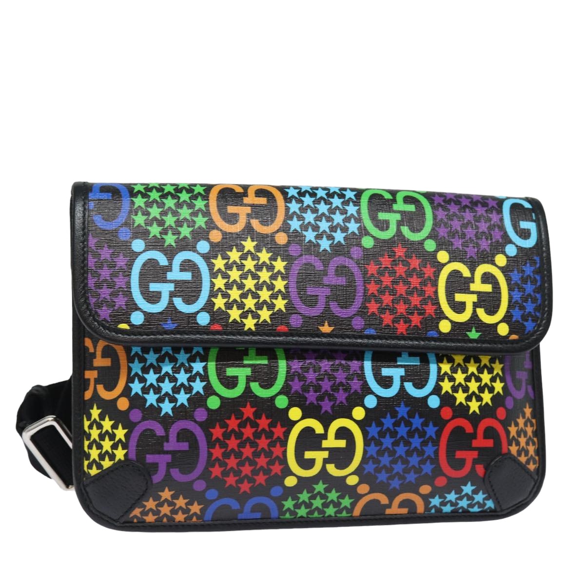 GUCCI GG Psychedelic Body Bag PVC Leather Multicolor 598113 am6503A