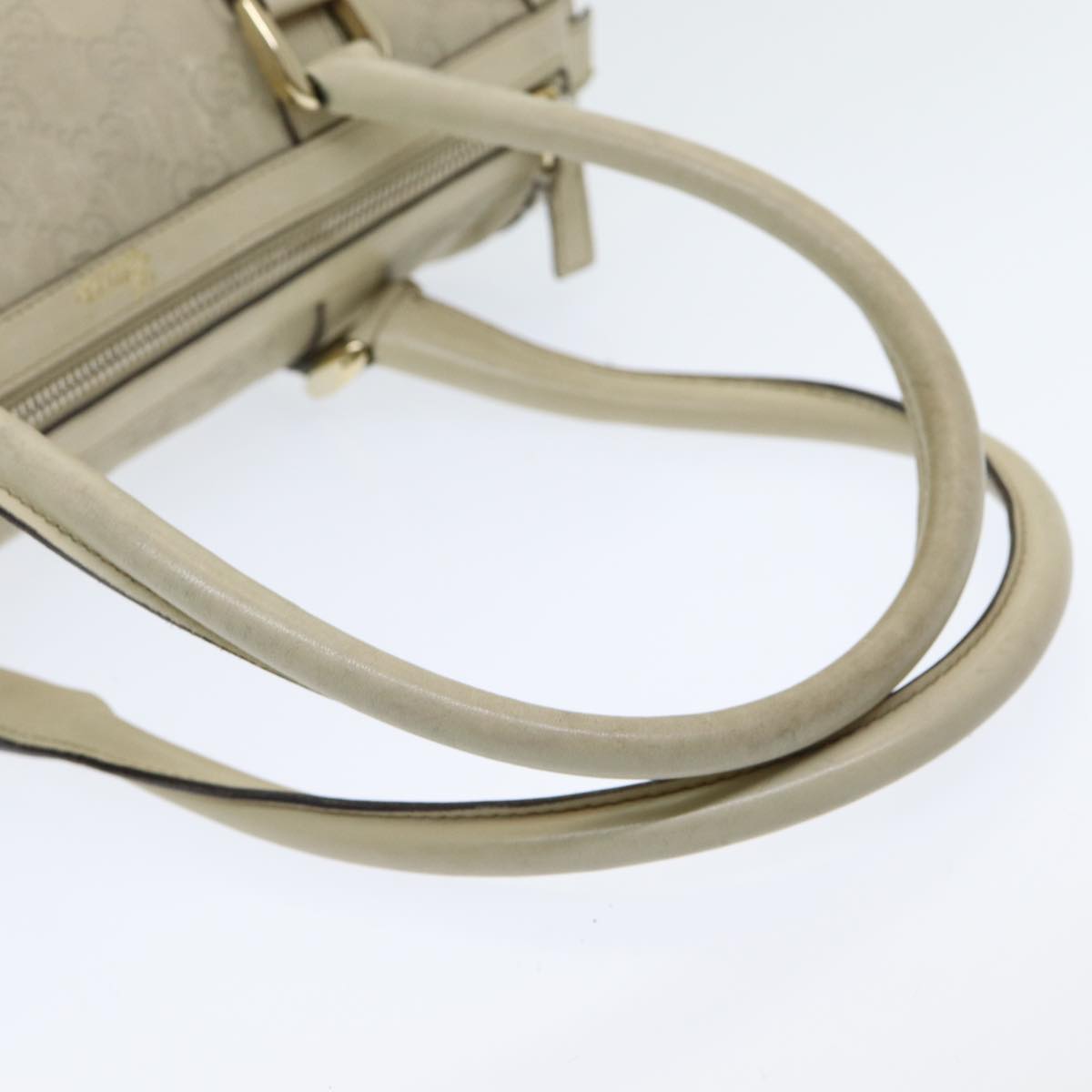 GUCCI Guccissima GG Canvas Abbey Shoulder Bag White 130942 am6540