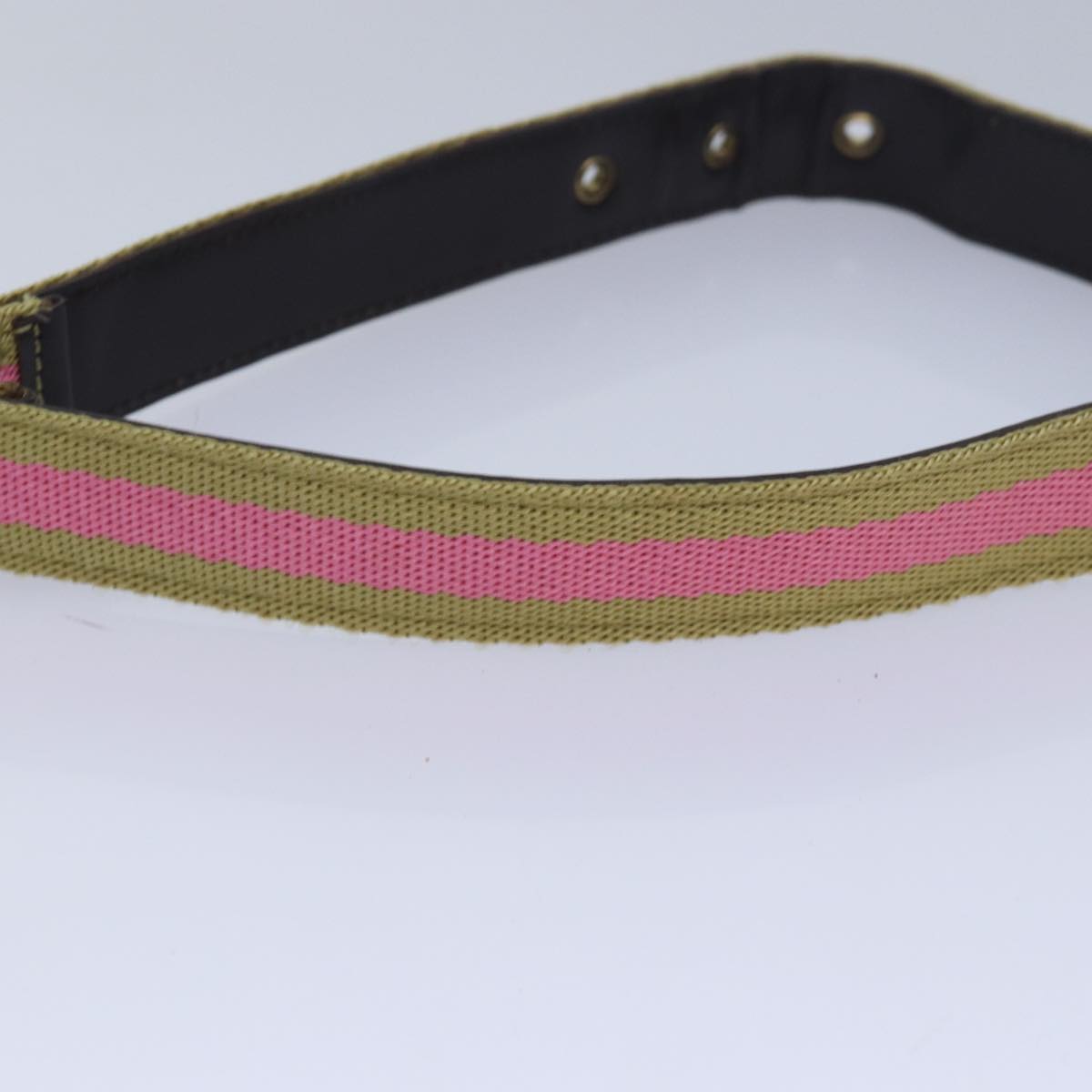 GUCCI Belt Canvas 27.6""-38.6"" Pink Khaki 90737 am6564