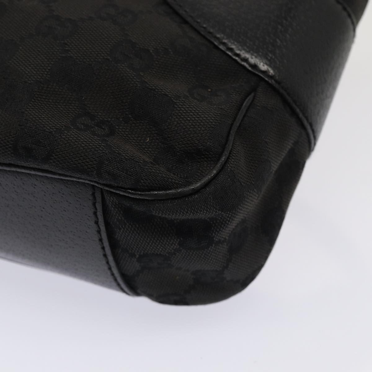 GUCCI GG Canvas Hand Bag Black 113012 am6614