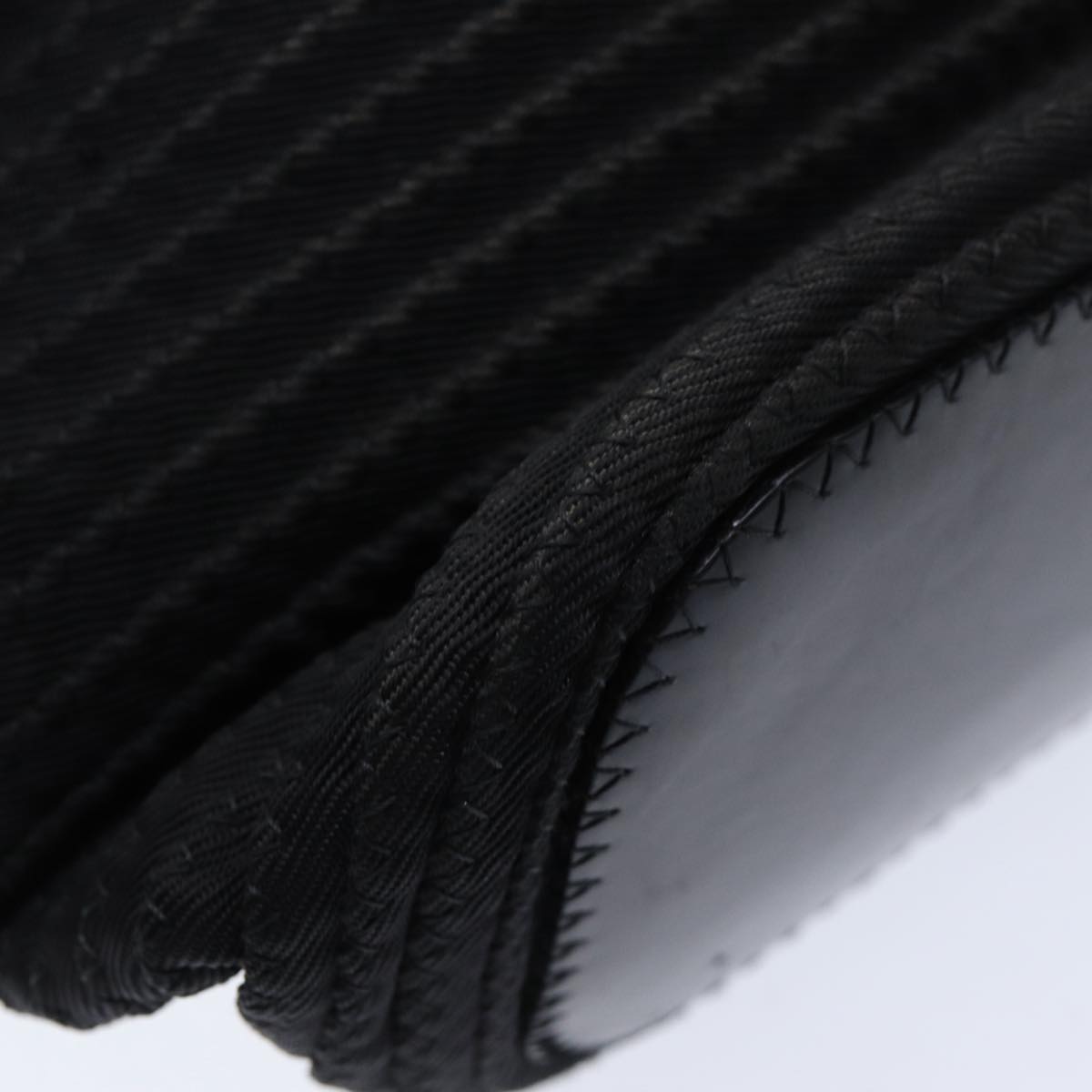 GUCCI Bamboo Hand Bag Nylon Black am6667