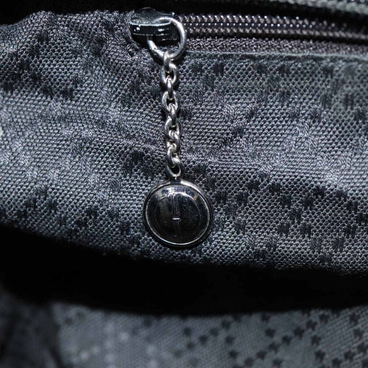 GUCCI Bamboo Hand Bag Nylon Black am6667