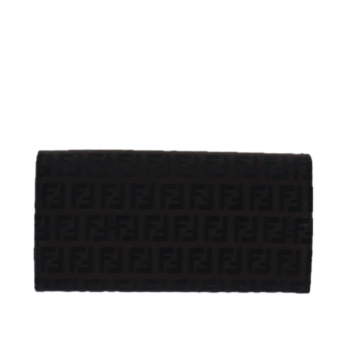 FENDI Zucchino Canvas Long Wallet Brown am6703