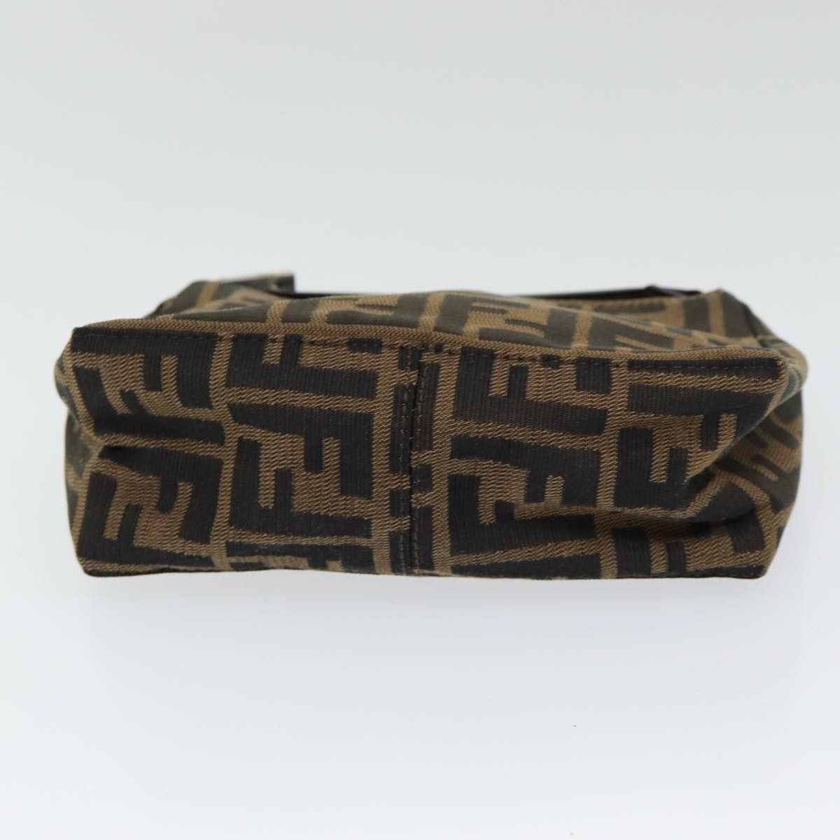 FENDI Zucca Canvas Hand Bag Brown Black am6704
