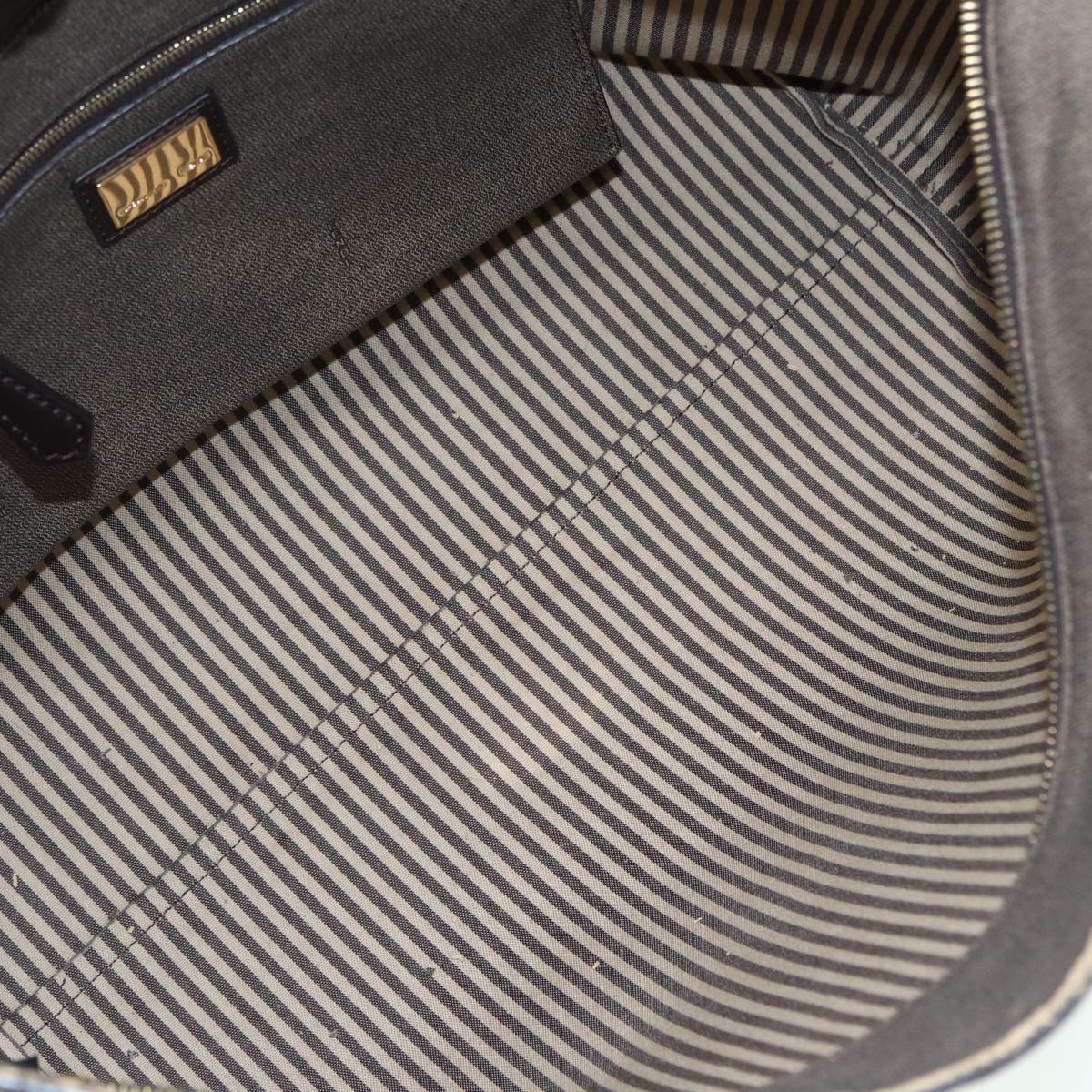FENDI Zucca Canvas Tote Bag Brown Black gold am6727