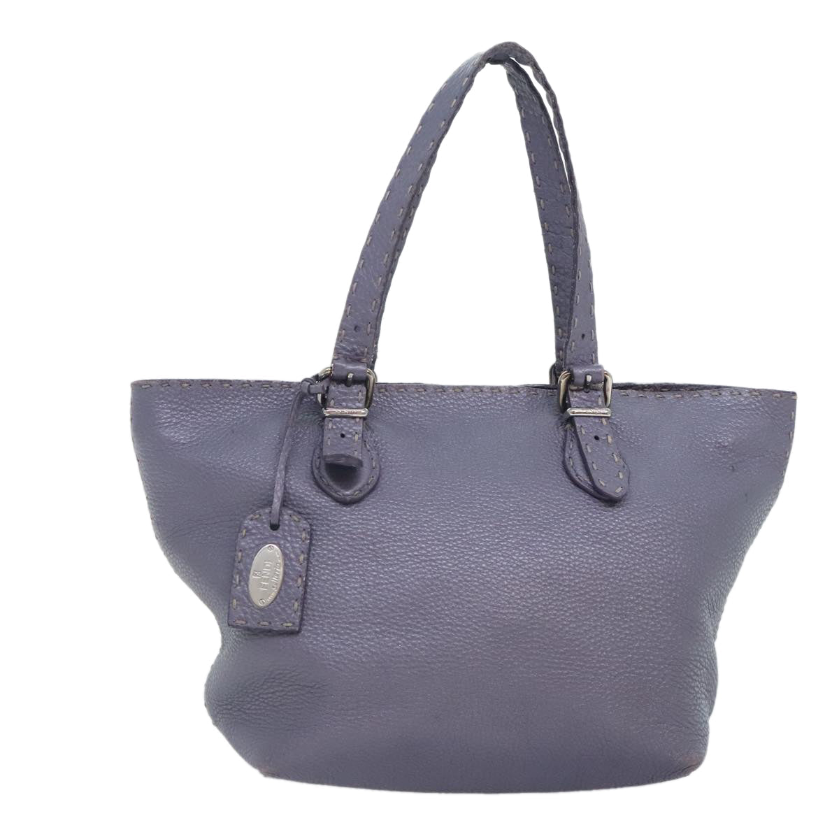 FENDI Celeria Tote Bag Leather Purple am6831