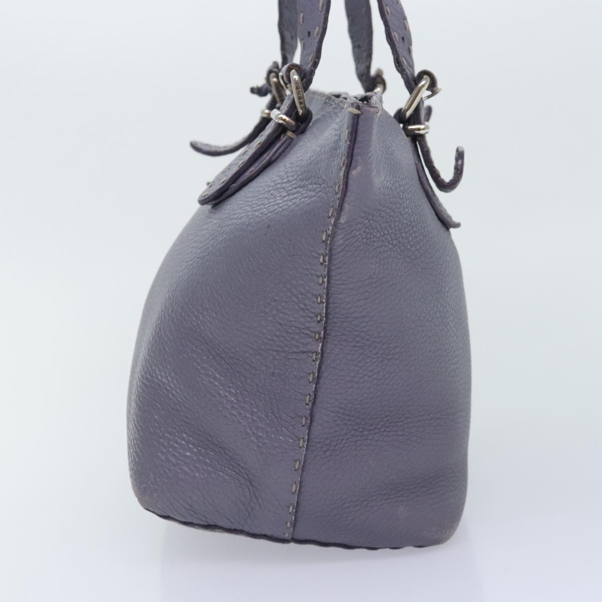 FENDI Celeria Tote Bag Leather Purple am6831