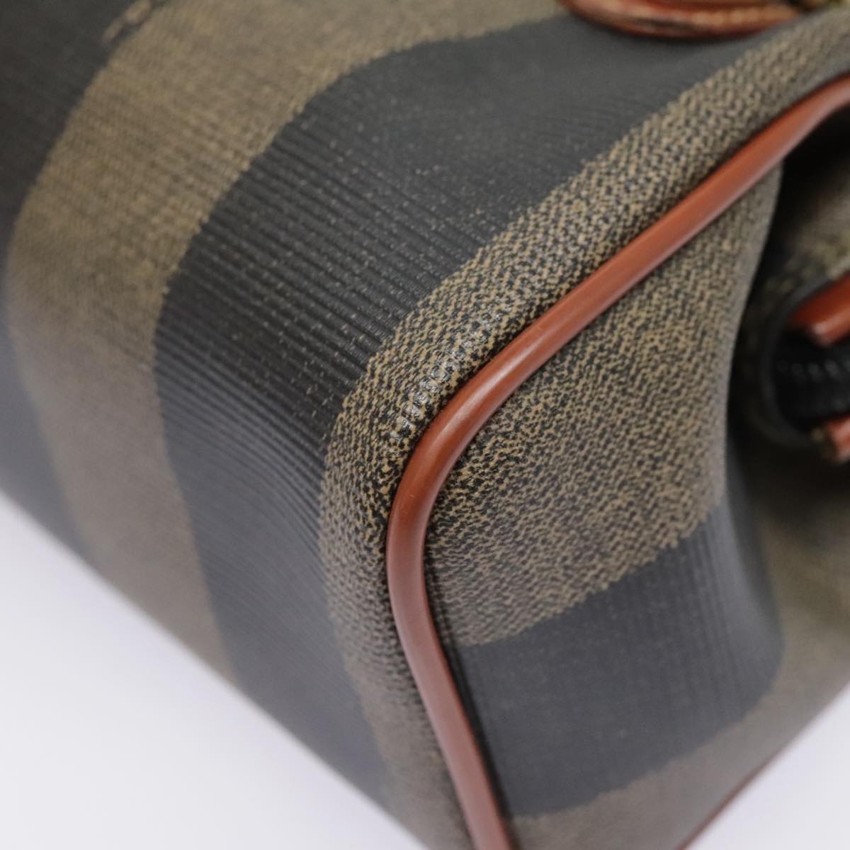 FENDI Pecan Canvas Hand Bag Coated Canvas 2way Brown Khaki am6873