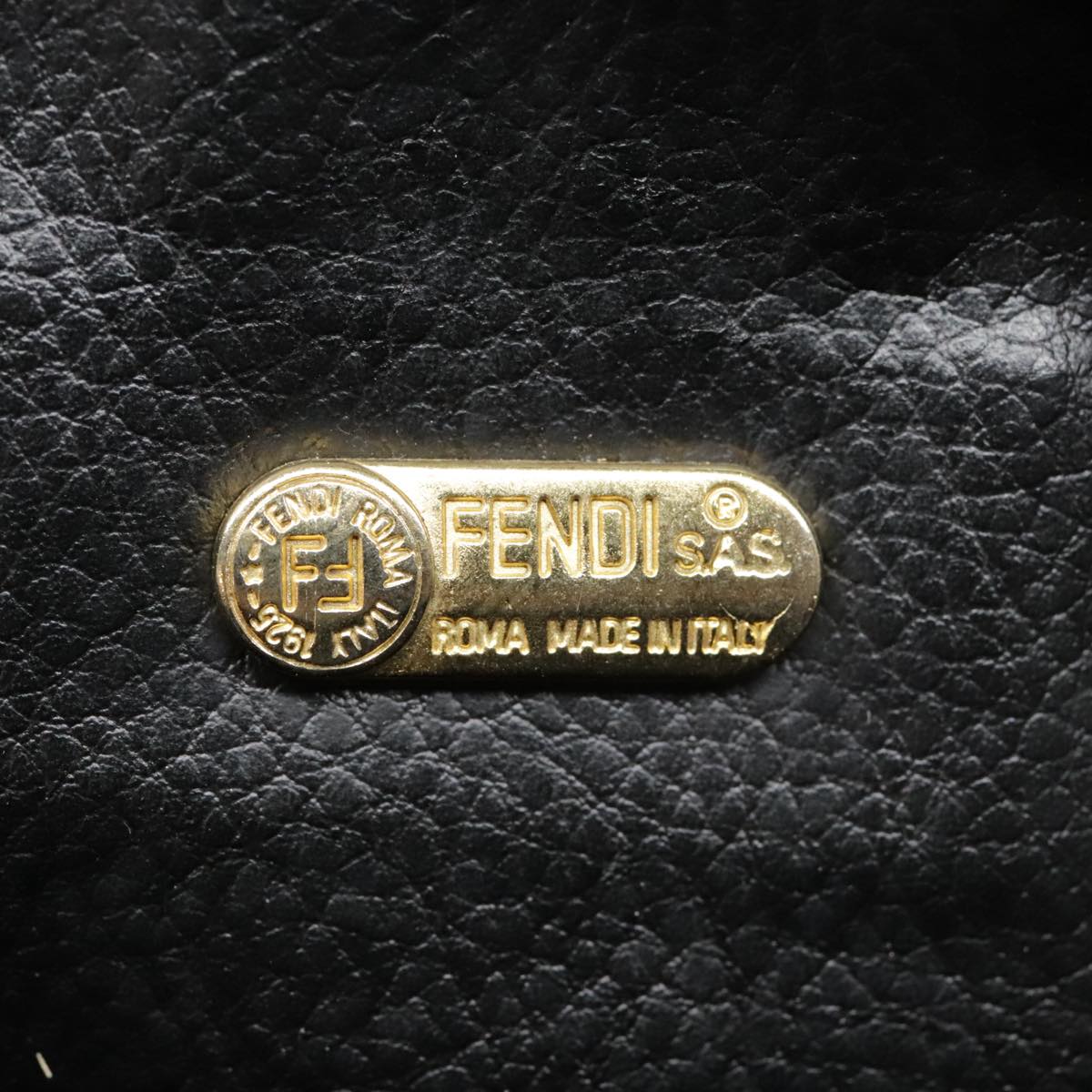 FENDI Pecan Canvas Hand Bag Coated Canvas 2way Brown Khaki am6873