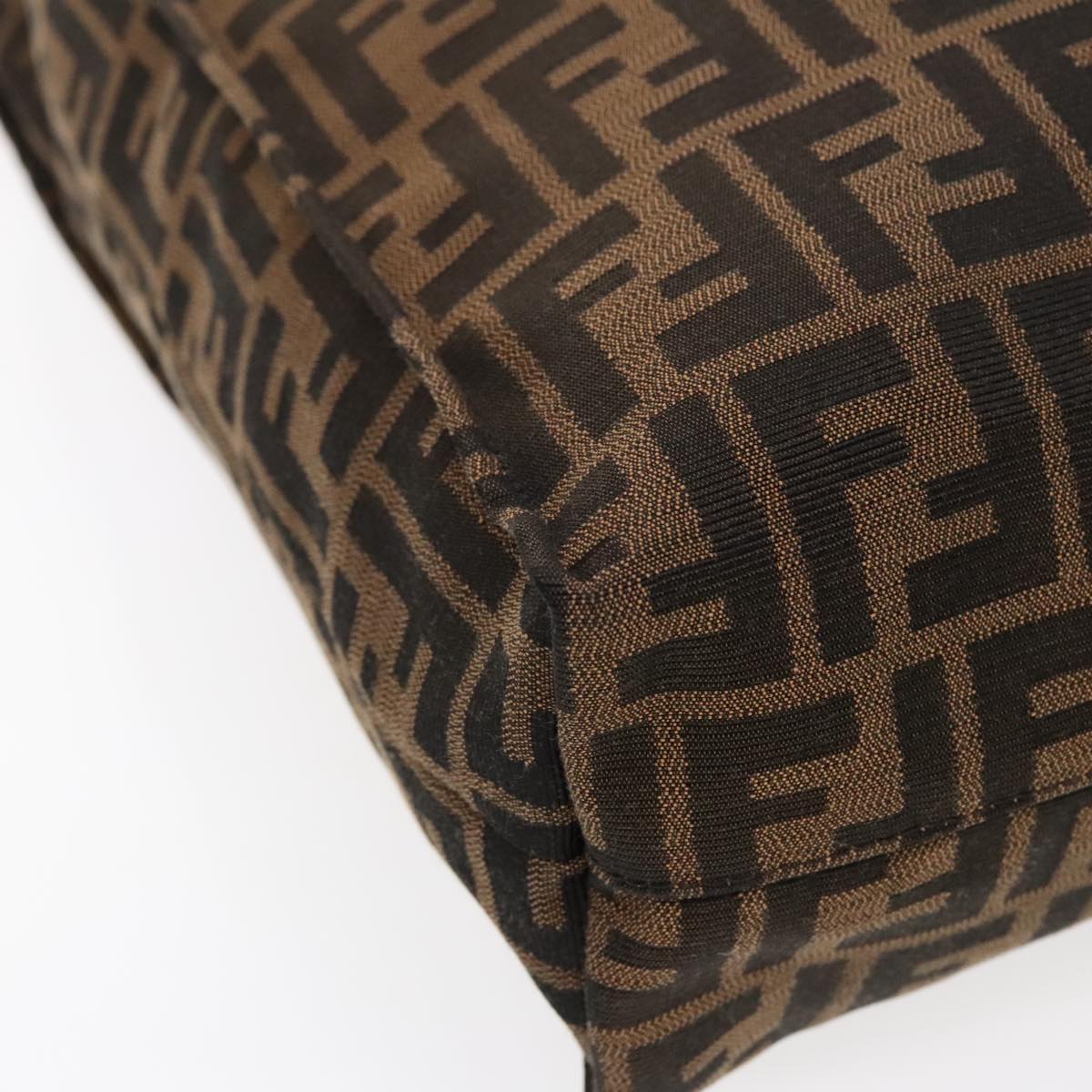 FENDI Zucca Canvas Tote Bag Brown Black am7065