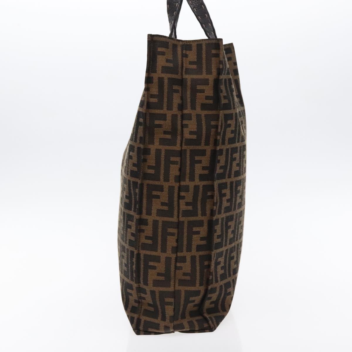 FENDI Zucca Canvas Tote Bag Brown Black am7065