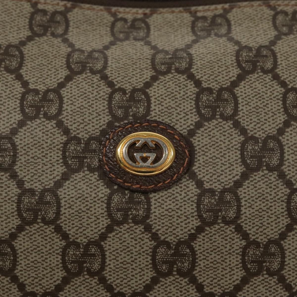 GUCCI GG Supreme Clutch Bag PVC Leather Beige 97 01 029 am7096