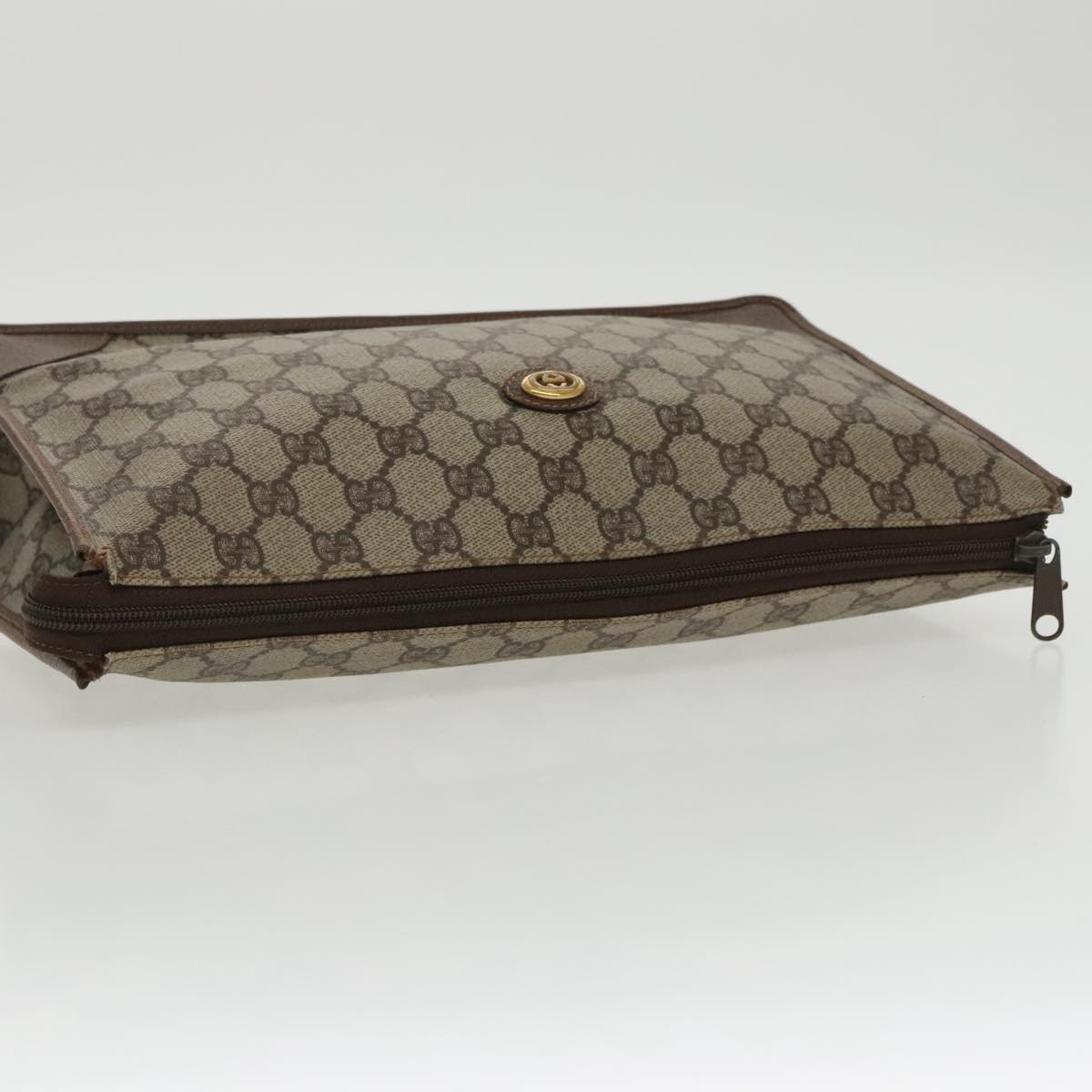 GUCCI GG Supreme Clutch Bag PVC Leather Beige 97 01 029 am7096