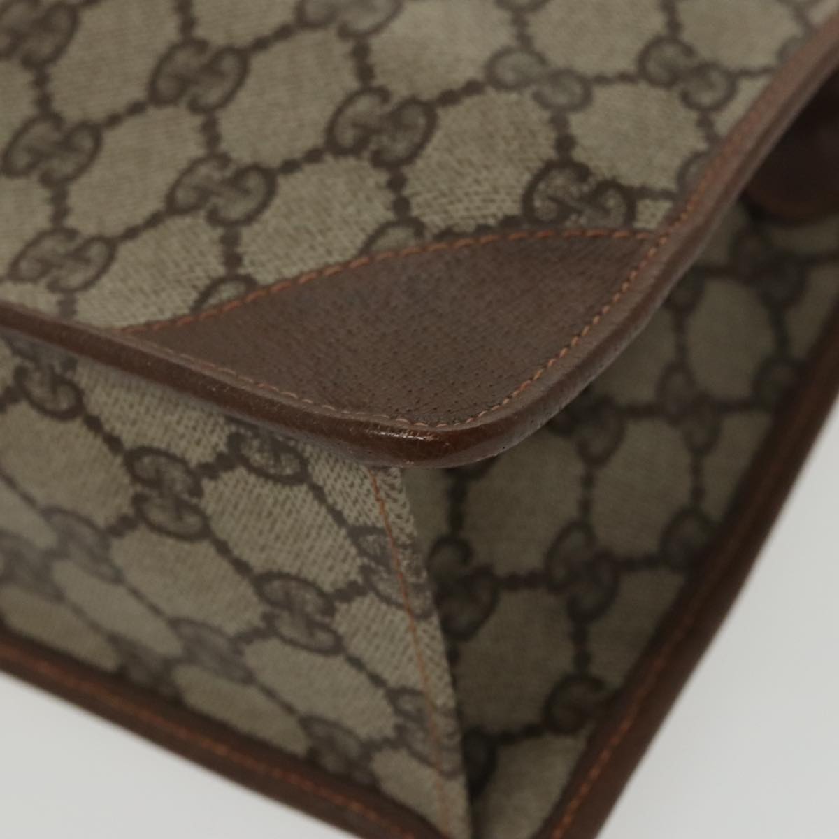 GUCCI GG Supreme Clutch Bag PVC Leather Beige 97 01 029 am7096