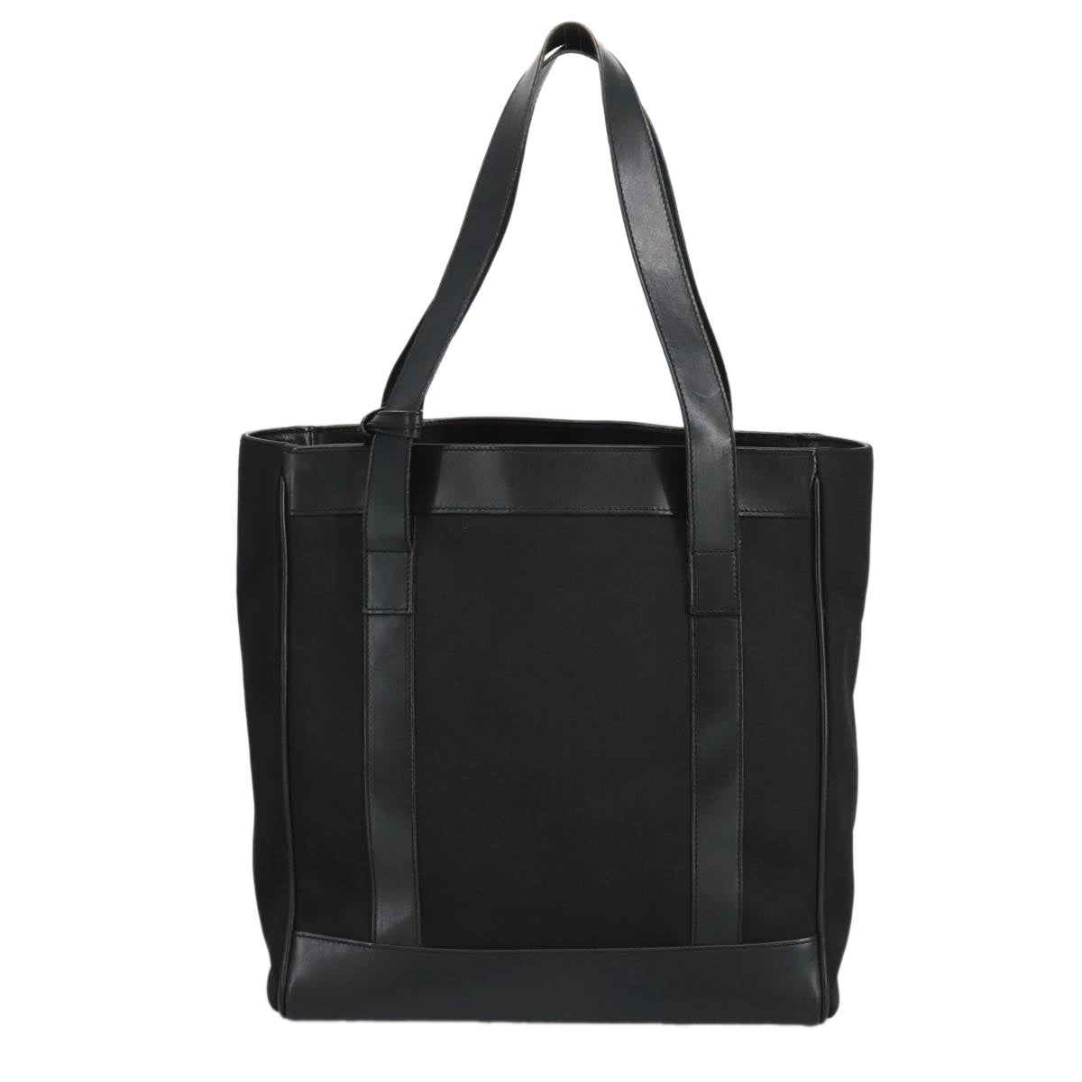 GUCCI Tote Bag Nylon Leather Black Silver 002 1705 0405 am7109