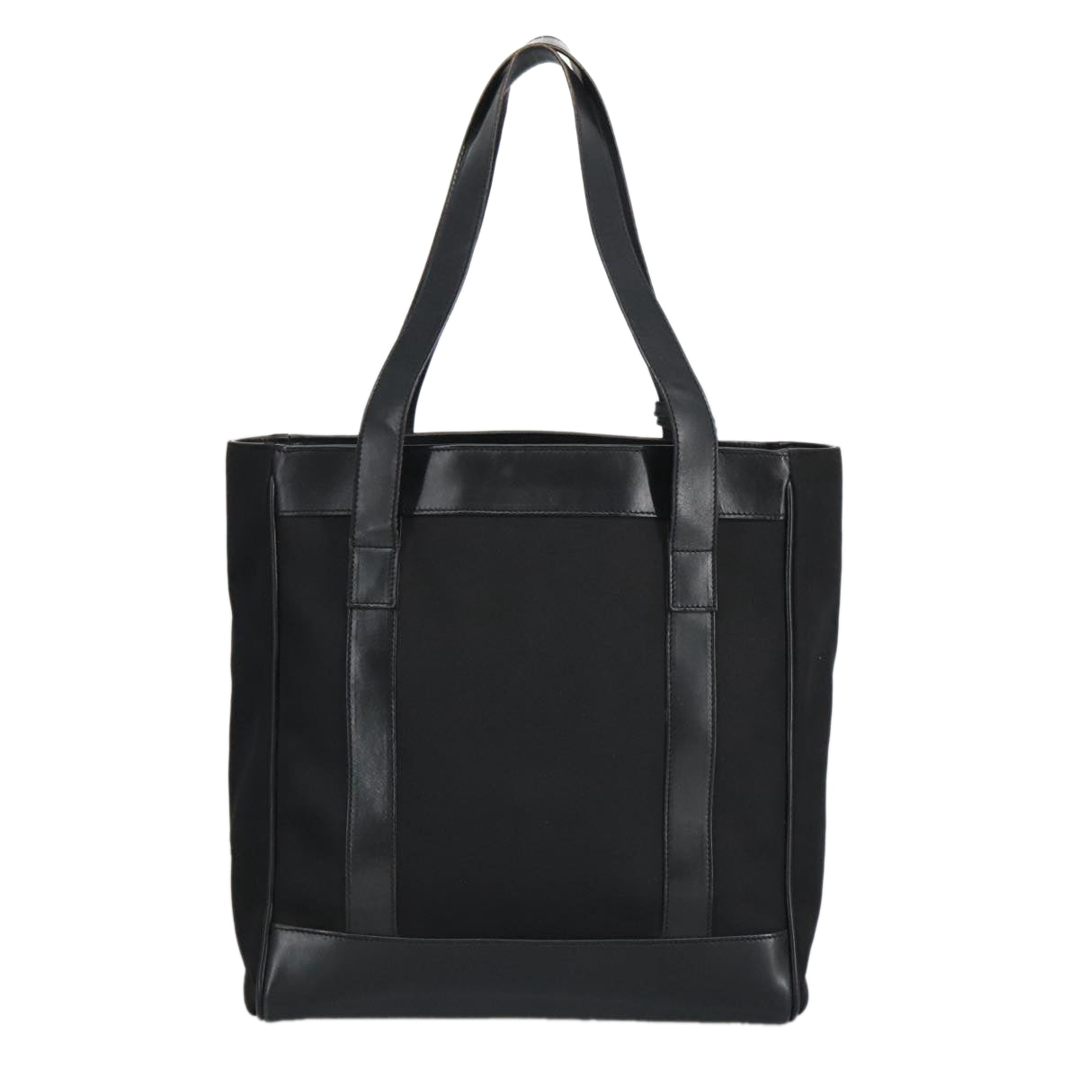 GUCCI Tote Bag Nylon Leather Black Silver 002 1705 0405 am7109