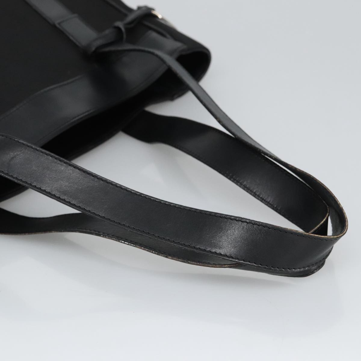 GUCCI Tote Bag Nylon Leather Black Silver 002 1705 0405 am7109
