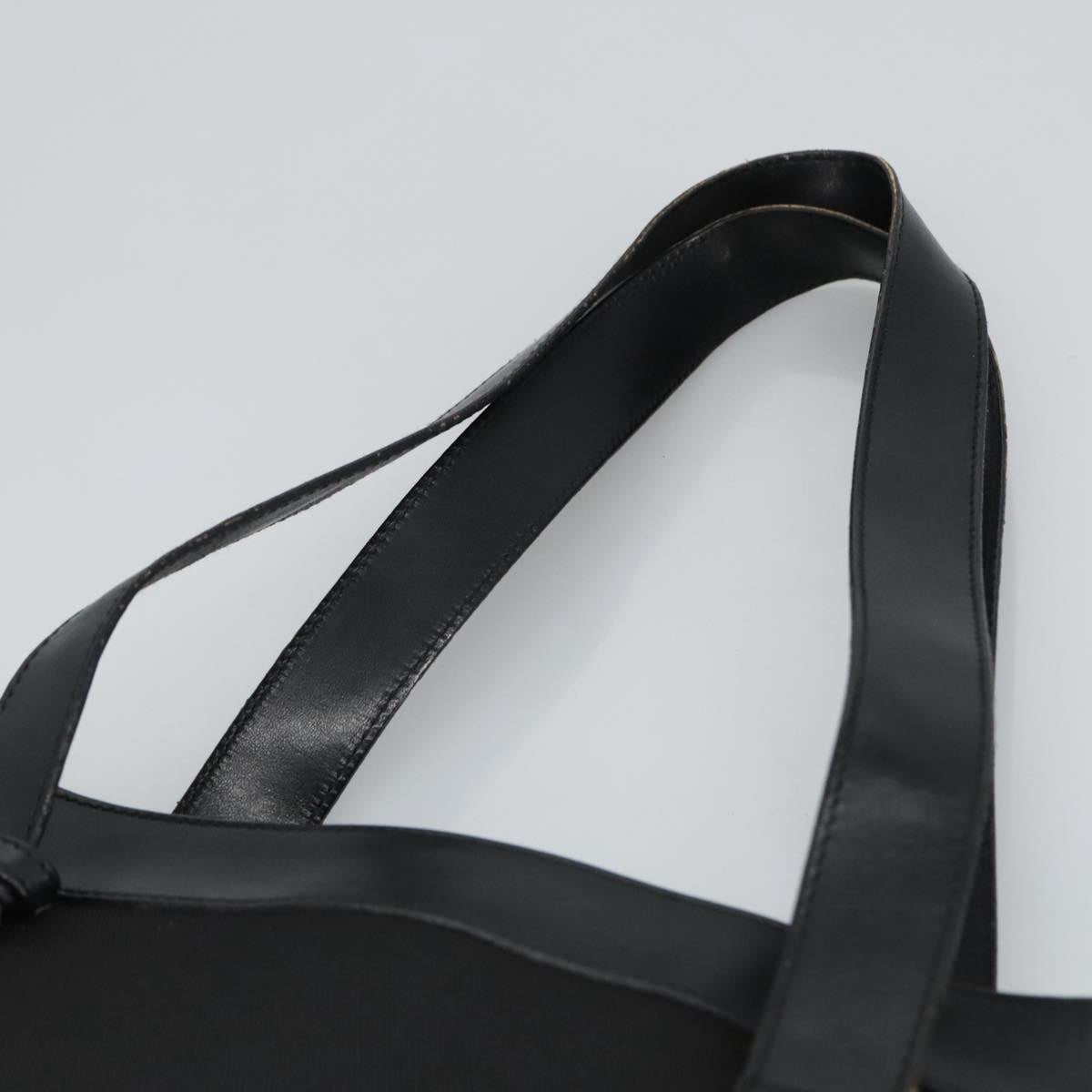 GUCCI Tote Bag Nylon Leather Black Silver 002 1705 0405 am7109