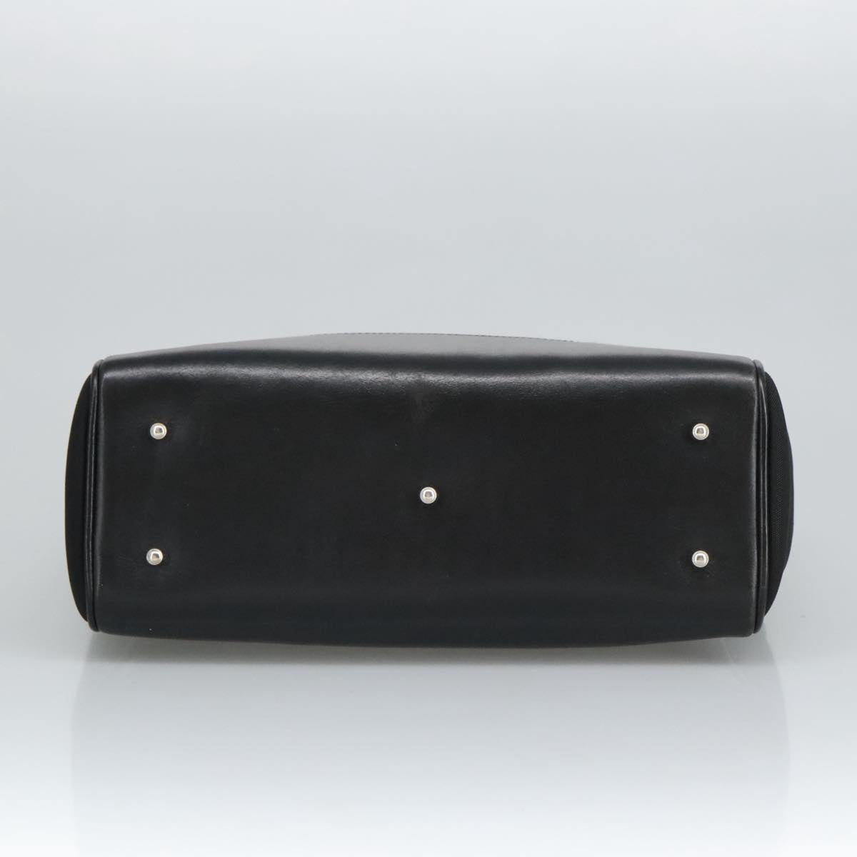 GUCCI Tote Bag Nylon Leather Black Silver 002 1705 0405 am7109