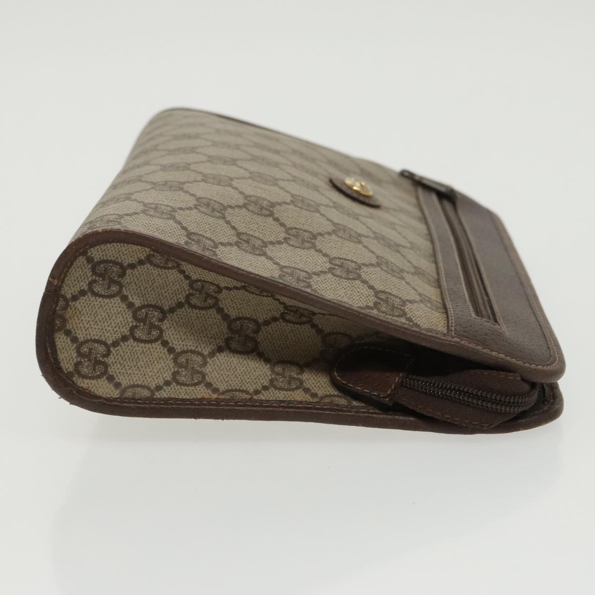 GUCCI GG Supreme Clutch Bag PVC Leather Beige 97 01 037 am7169