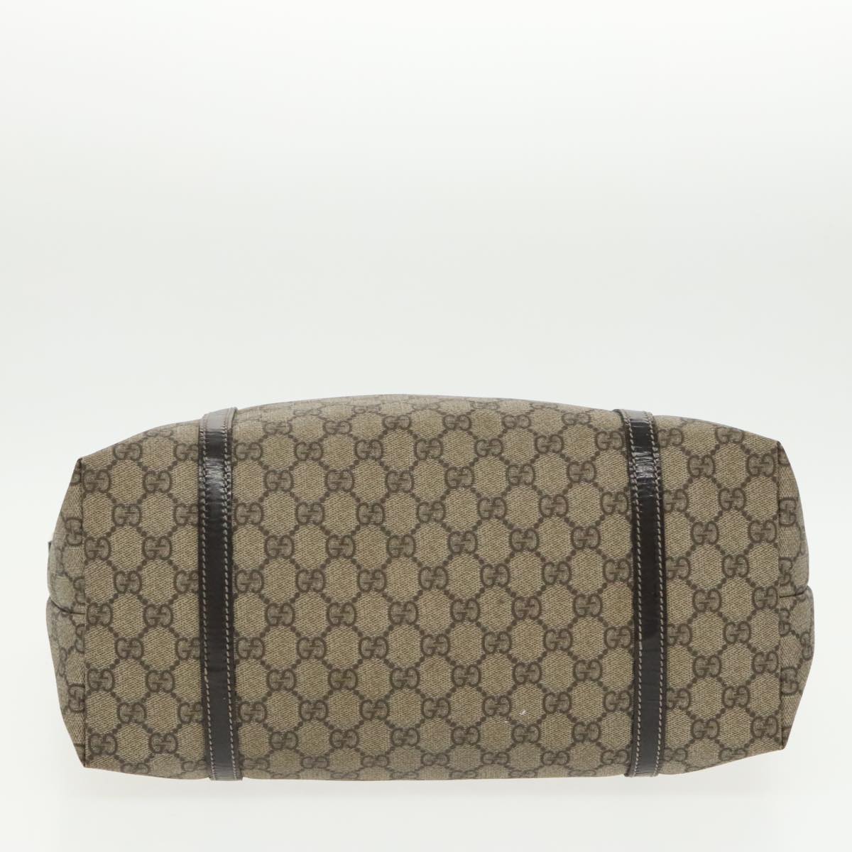 GUCCI GG Supreme Tote Bag PVC Gold Beige 197953 am7236
