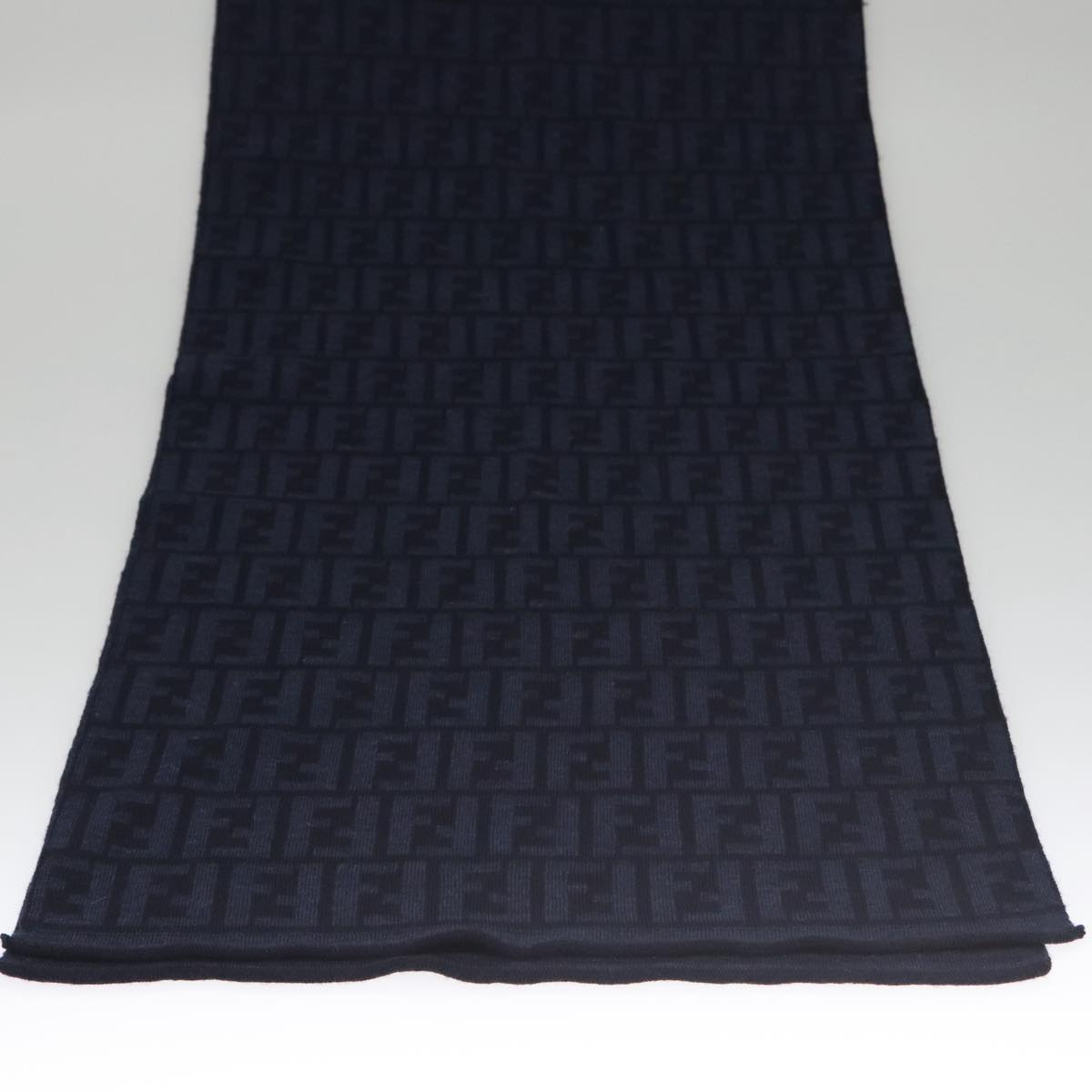 FENDI Zucca Canvas Scarf Wool Beige am7263