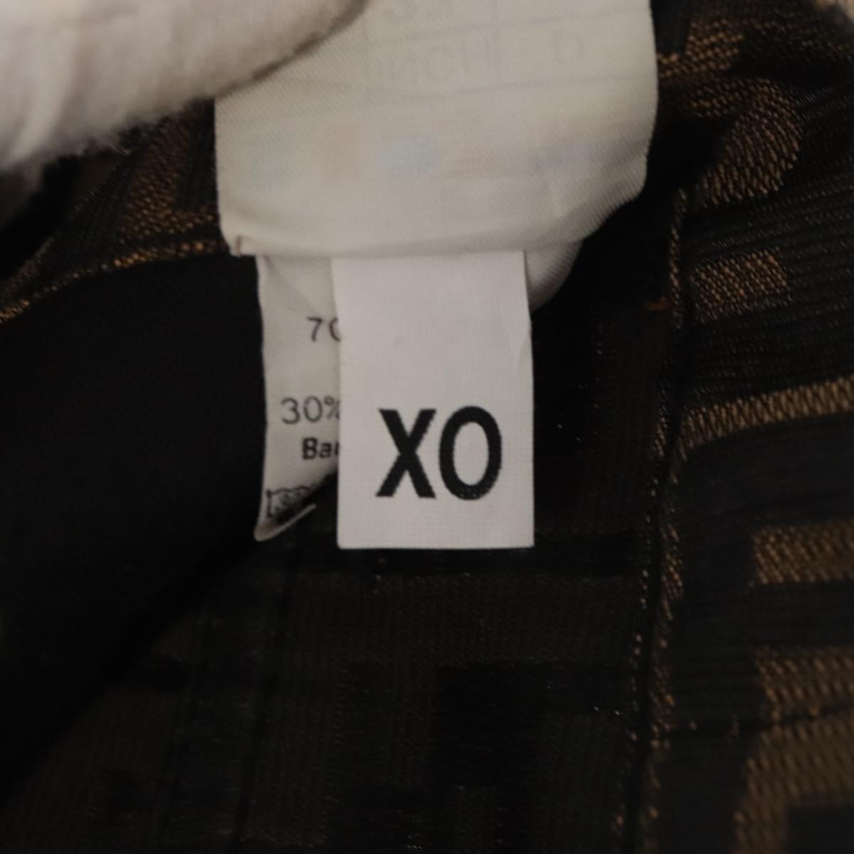 FENDI Zucca Canvas Pants XO Black Brown am7264
