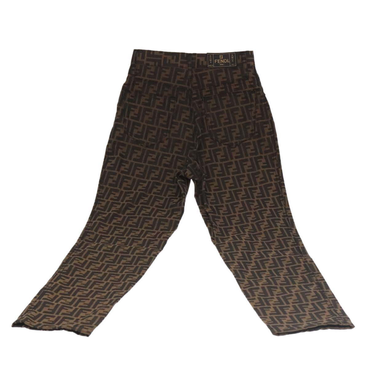 FENDI Zucca Canvas Pants XO Black Brown am7264