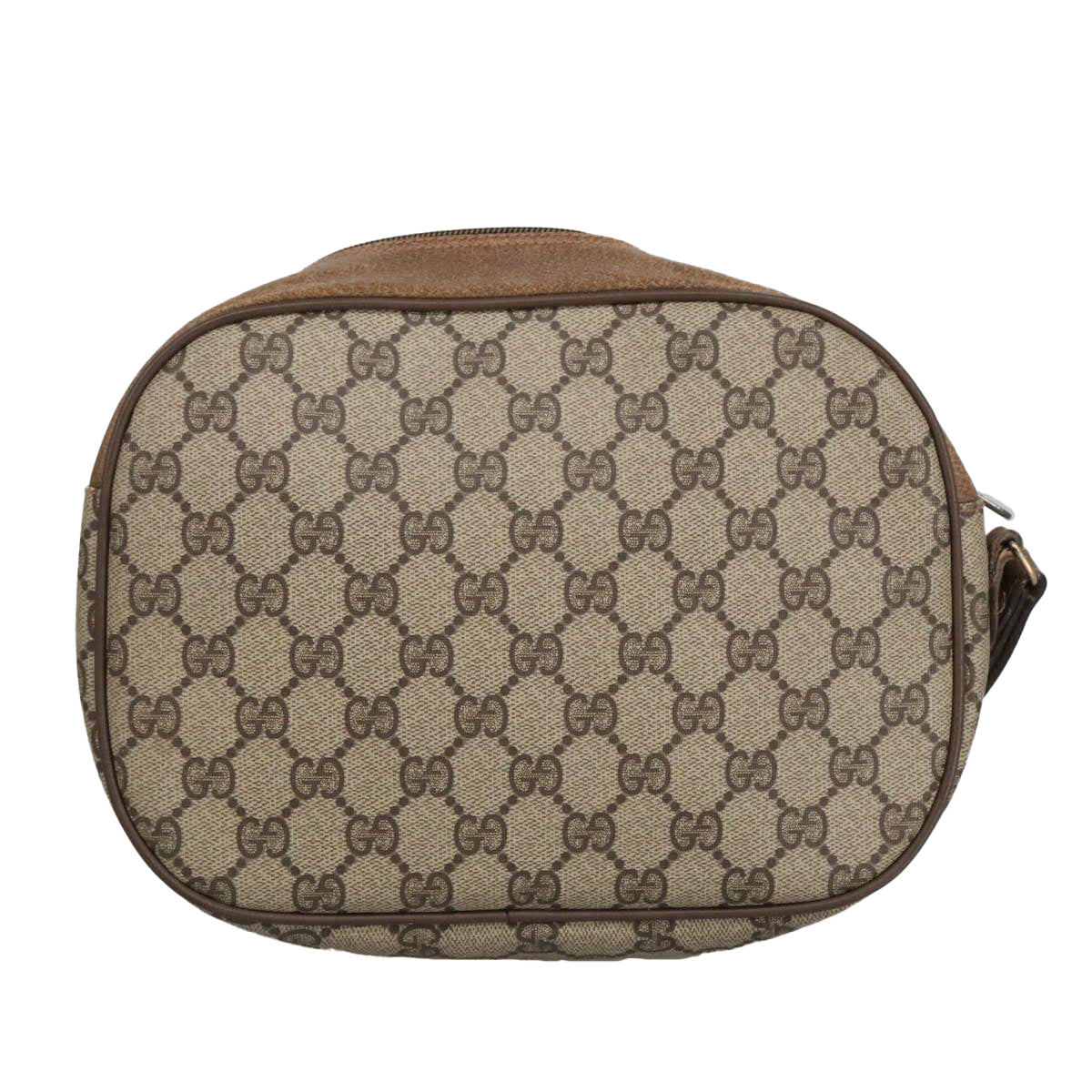 GUCCI GG Supreme Web Sherry Line Clutch Bag PVC Beige Gold 89 01 034 am7287