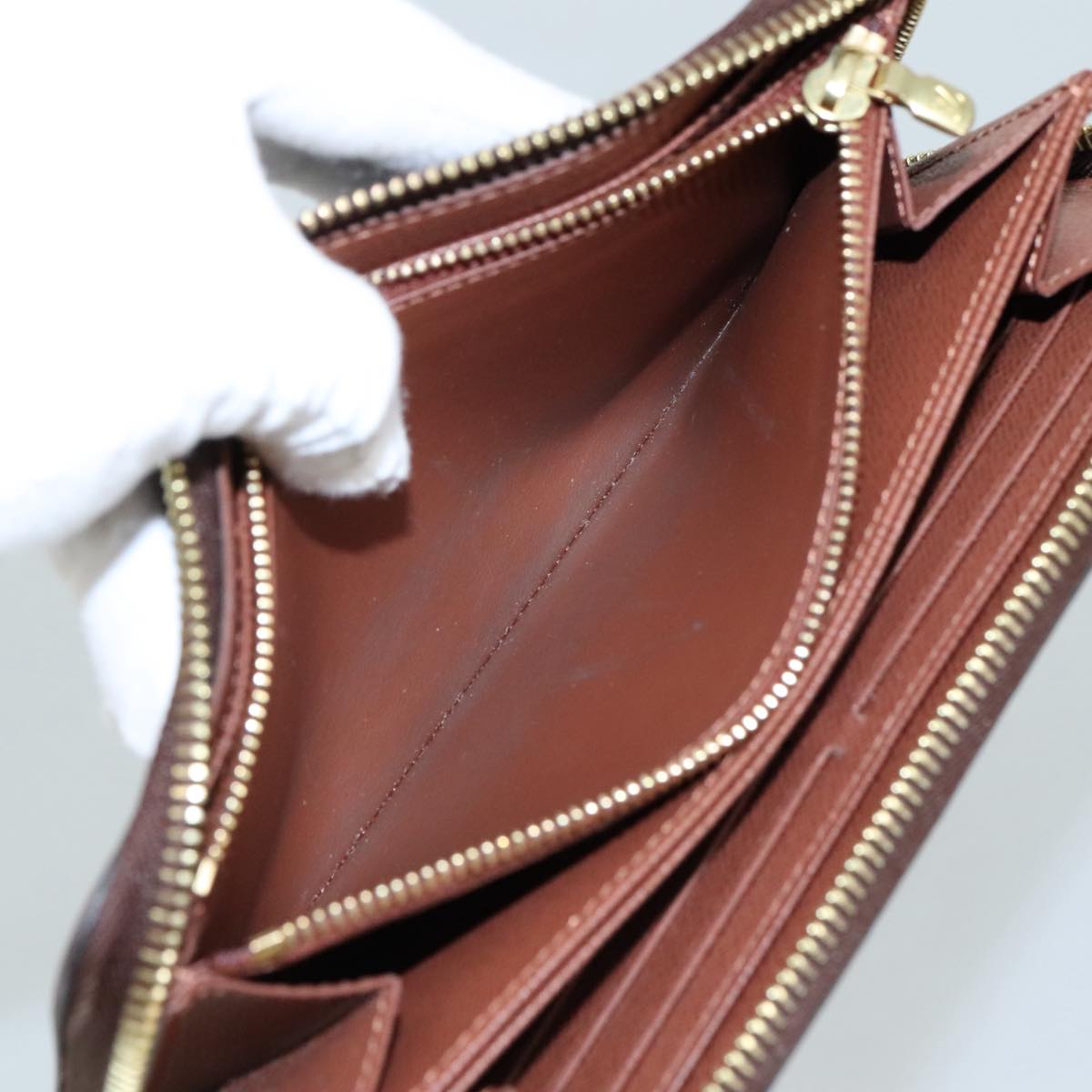 LOUIS VUITTON Monogram Zippy Wallet Long Wallet M42616 LV am7314